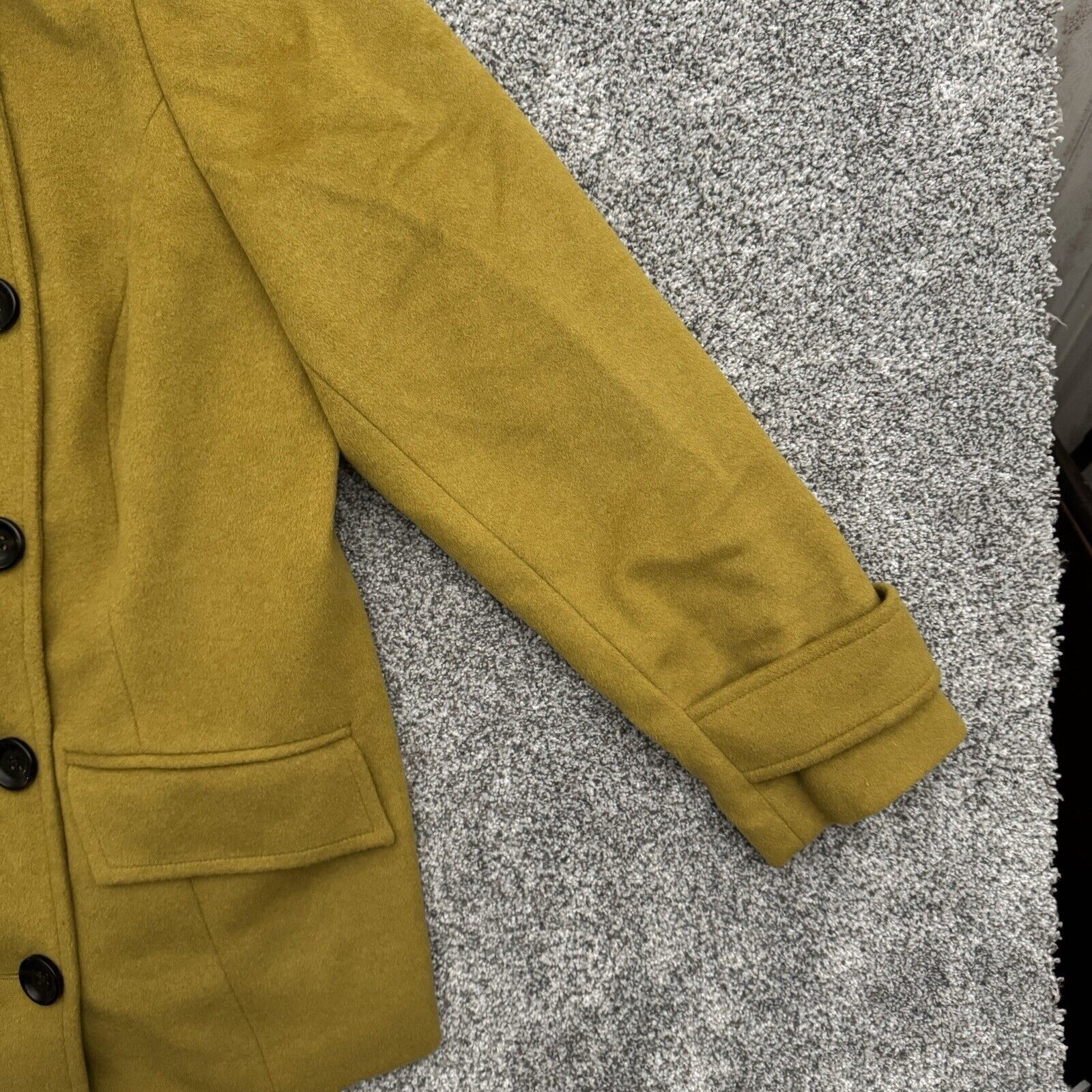 Coldwater Creek Coldwater Creek Wool Blend Winter Coat Women XL 16 Pea Green Size XL / US 12-14 / IT 48-50 - 2 Thumbnail