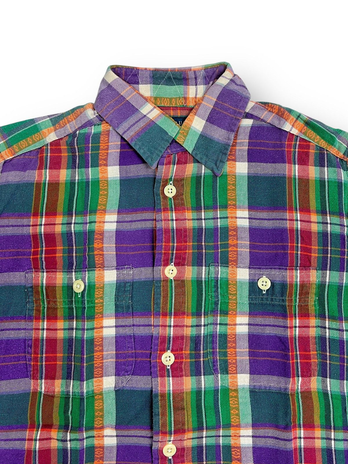 Polo Ralph Lauren × RRL Ralph Lauren × Ralph Lauren Y2K Ralph Lauren Double Pocket Multicolor Plaid Flannel Size US S / EU 44-46 / 1 - 2 Thumbnail