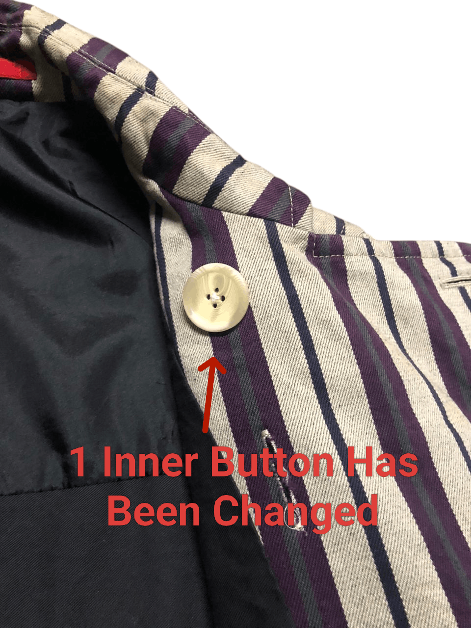 Japanese Brand Japanese Brand Yutaka Stripe Double Breasted Coat Size US S / EU 44-46 / 1 - 11 Thumbnail