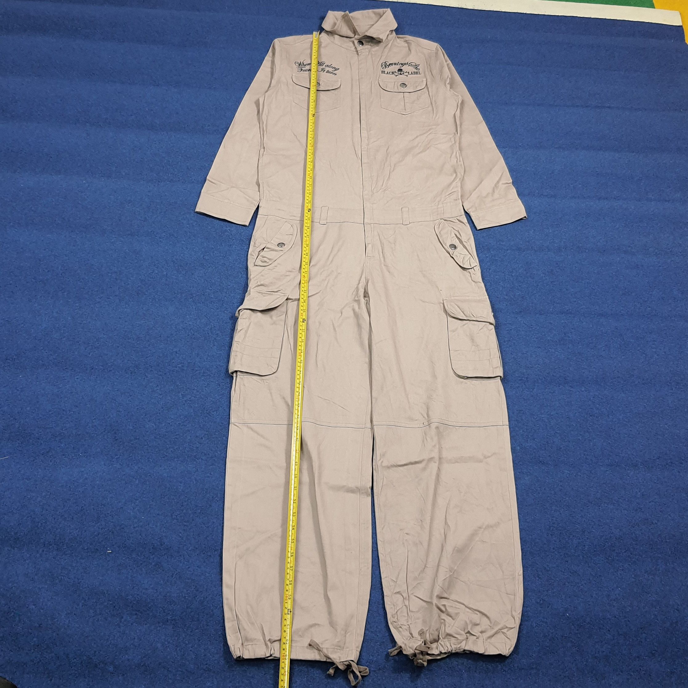 Japanese Brand Vintage Bernings Sho Skull Cargo Goth Punk Coveralls C284N18 Size US S / EU 44-46 / 1 - 5 Thumbnail
