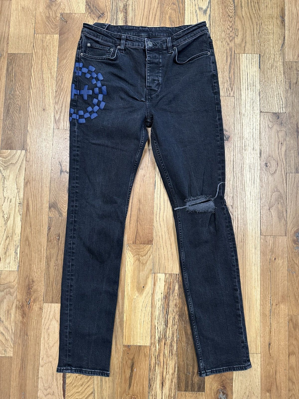 Ksubi Ksubi Blue ++ Logo Black Denim Jeans Size 34 Size US 34 / EU 50 - 1 Thumbnail