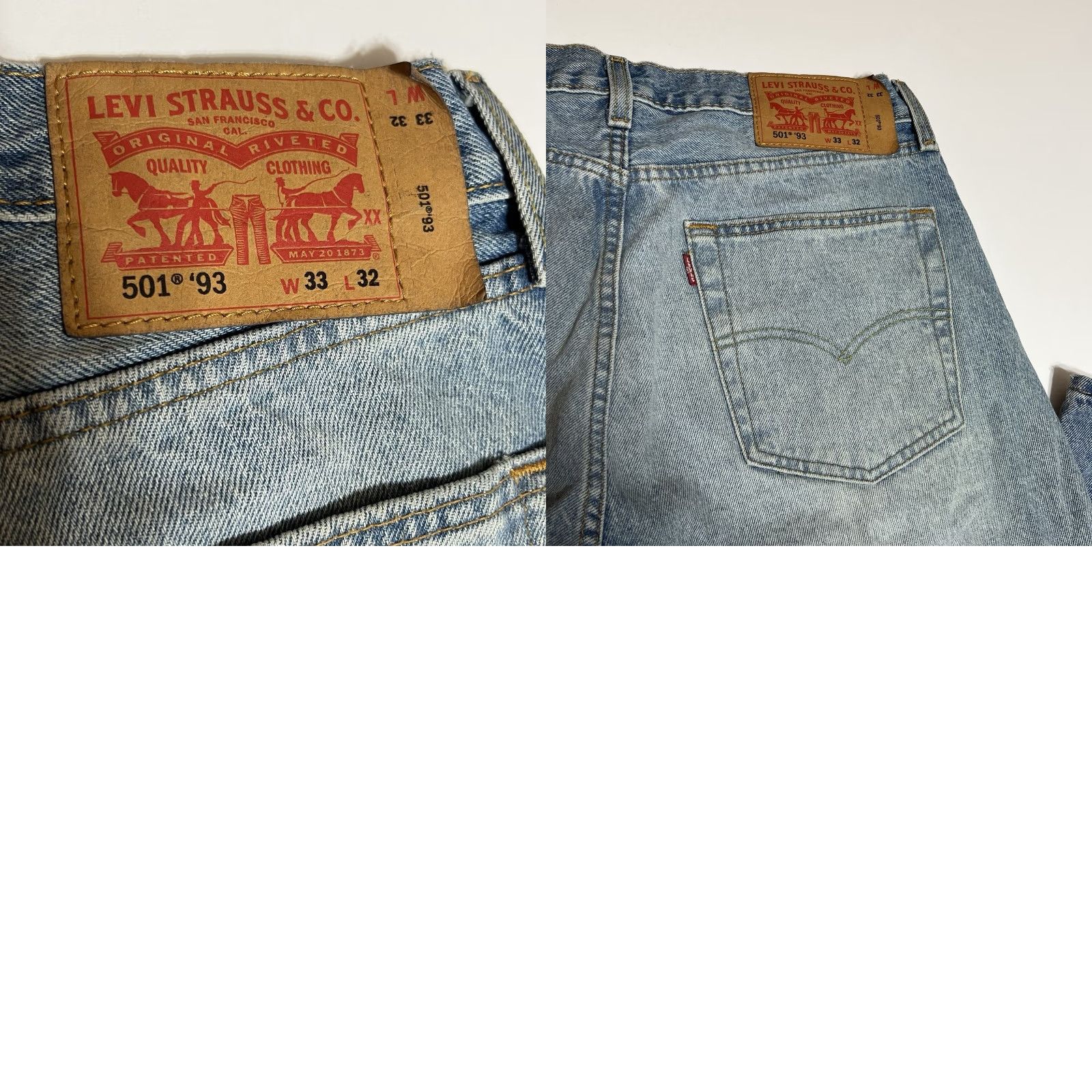 Levi's Levi's 501 Jeans Men 32 Regular Blue Light Wash Denim Button Fly 5-Pocket Distressed Comfort Regular Size US 32 / EU 48 - 9 Thumbnail