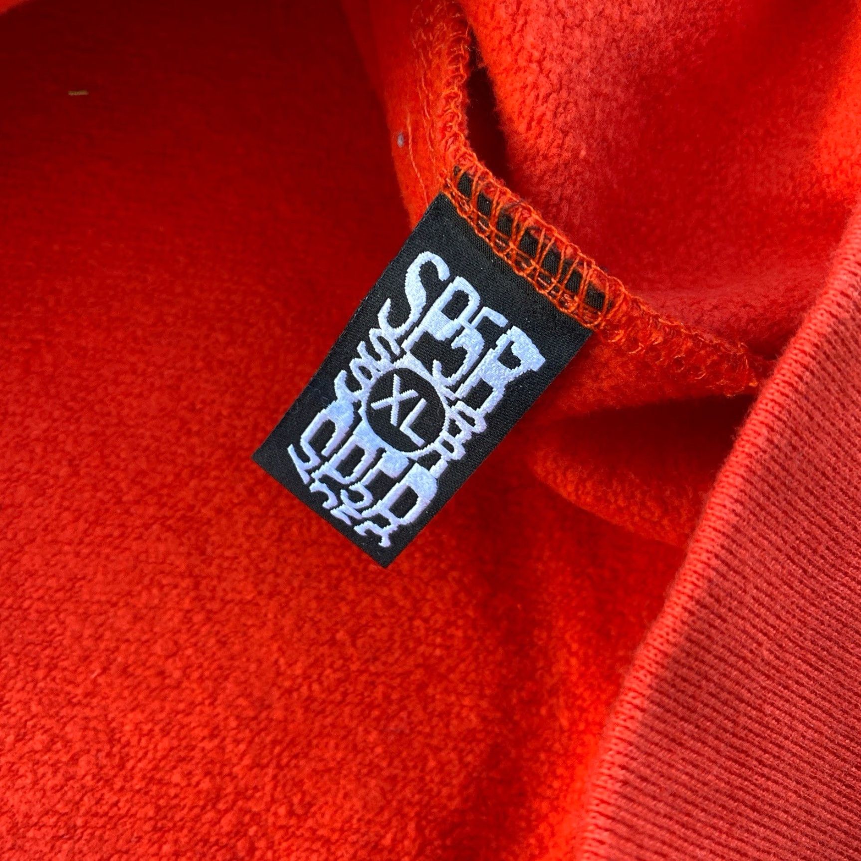 Vintage Sp5der Rhinestone Hoodie Red XL Men's Pullover Hooded Pockets Logo Size US XL / EU 56 / 4 - 5 Thumbnail