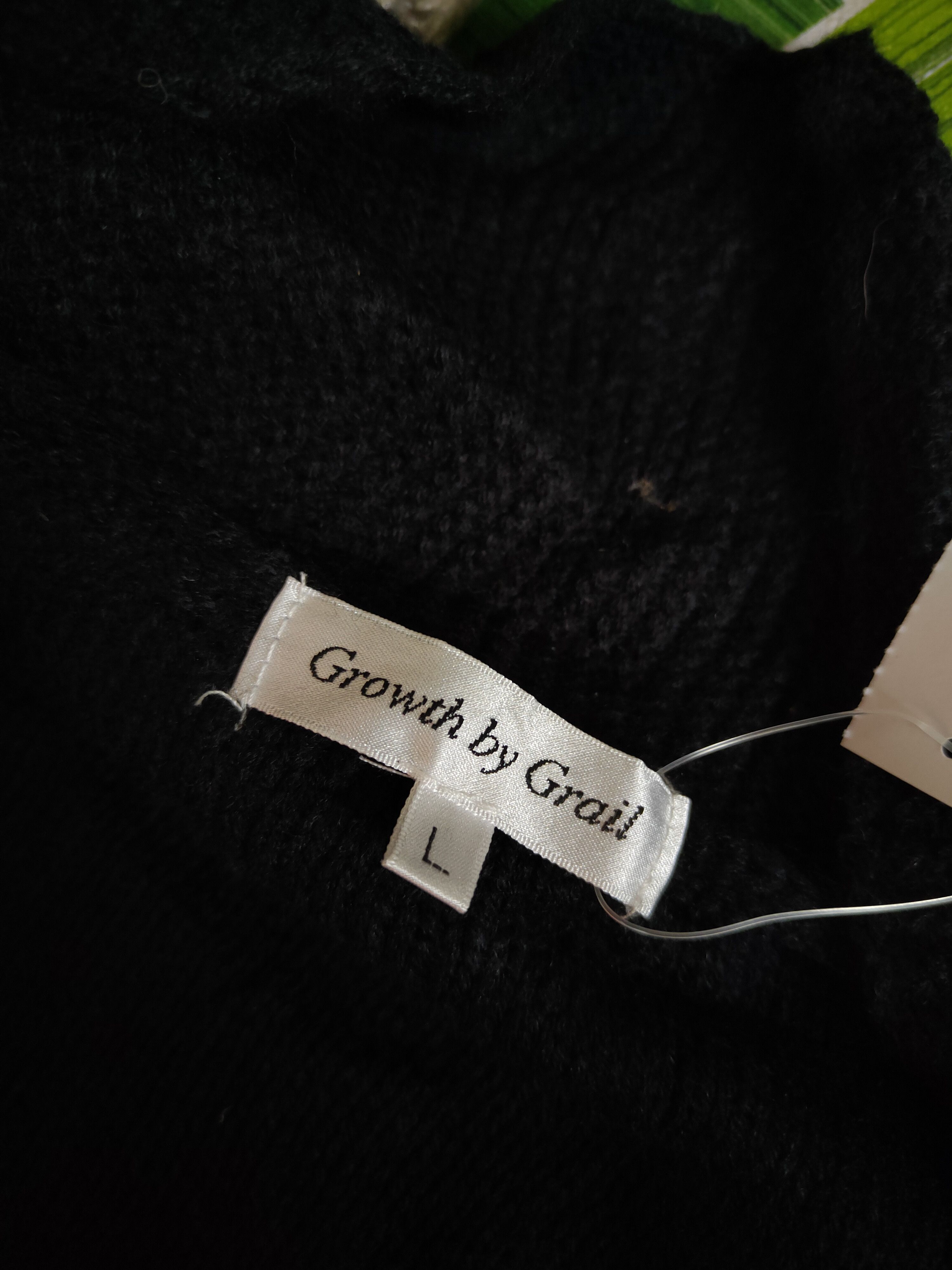 Japanese Brand Growth by Grail Black Knitwear Cardigan #S2349 Size US L / EU 52-54 / 3 - 11 Thumbnail