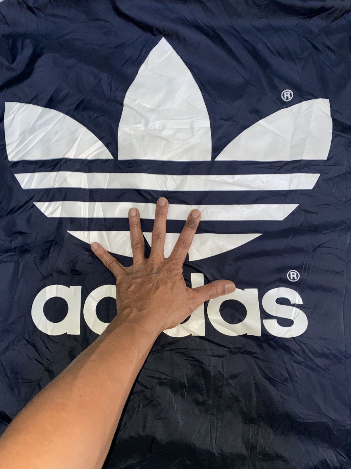 Adidas × Vintage 90s Adidas Big Logo Long Jacket Winter Size US XL / EU 56 / 4 - 6 Thumbnail