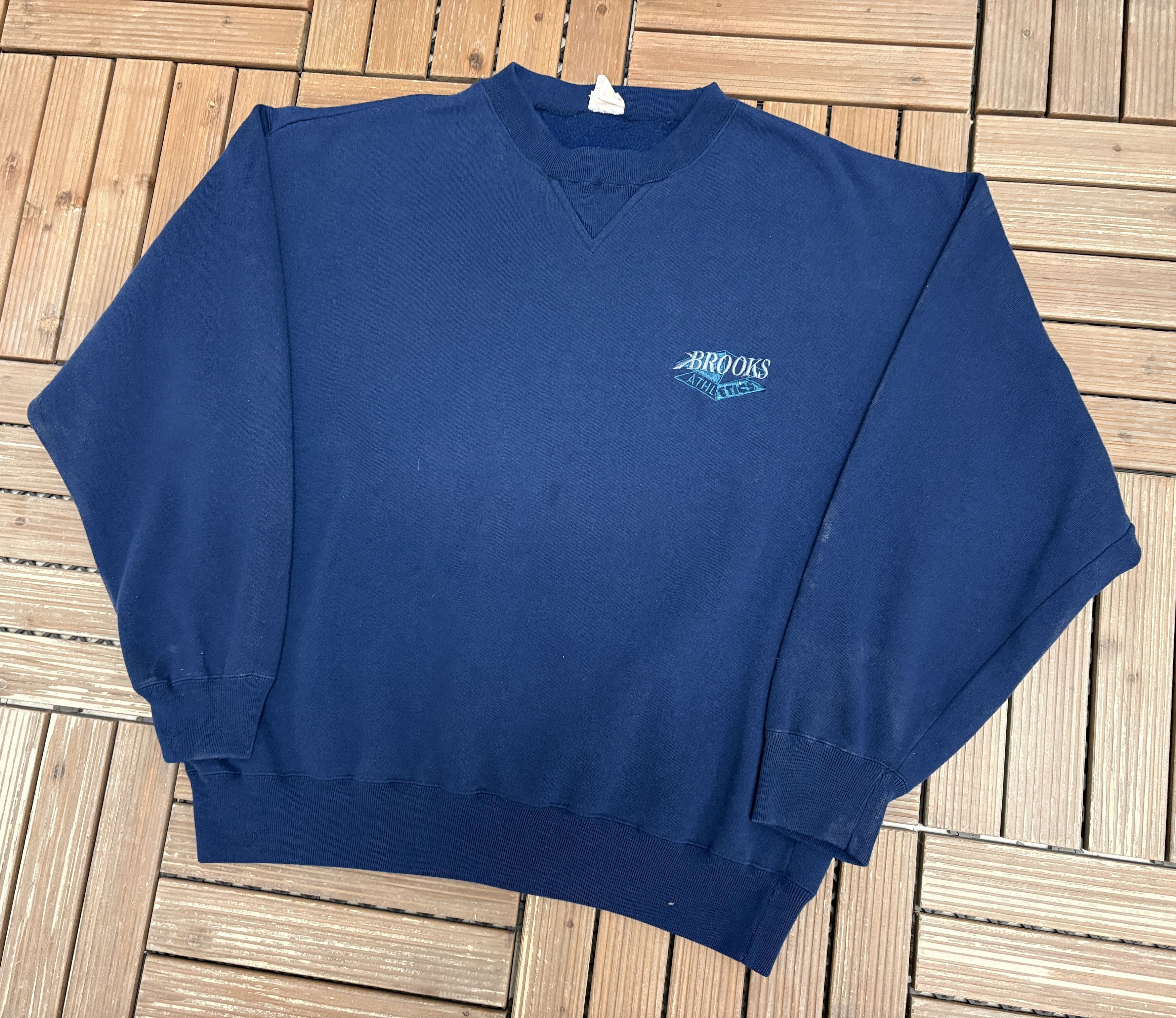 Brooks Brooks Athletics Vintage Blue Crewneck Sweater Size US L / EU 52-54 / 3 - 3 Thumbnail