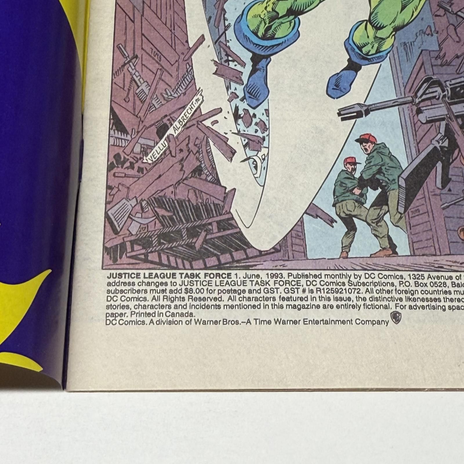 DC Comics DC Justice League Task Force #1 JUN 1993 First Issue Comic Size ONE SIZE - 8 Thumbnail