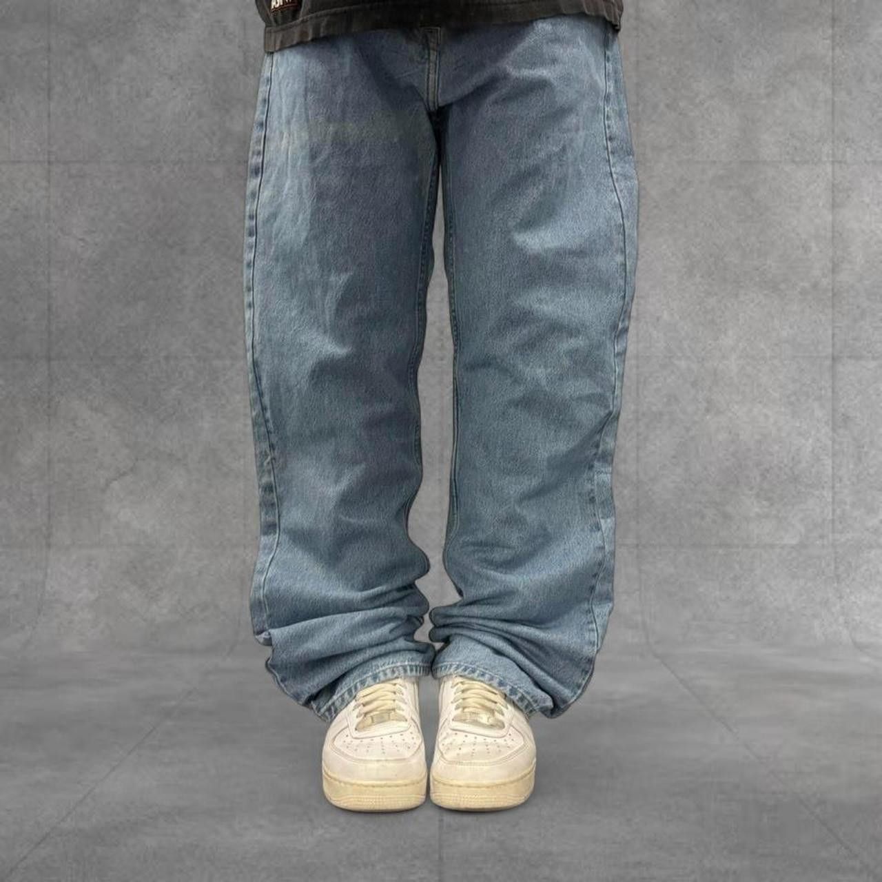 Calvin Klein Crazy Vintage Y2K 2000s Grunge Baggy Calvin Klein Grunge Skater Medium Wash Denim Jeans! Size US 36 / EU 52 - 1 Thumbnail