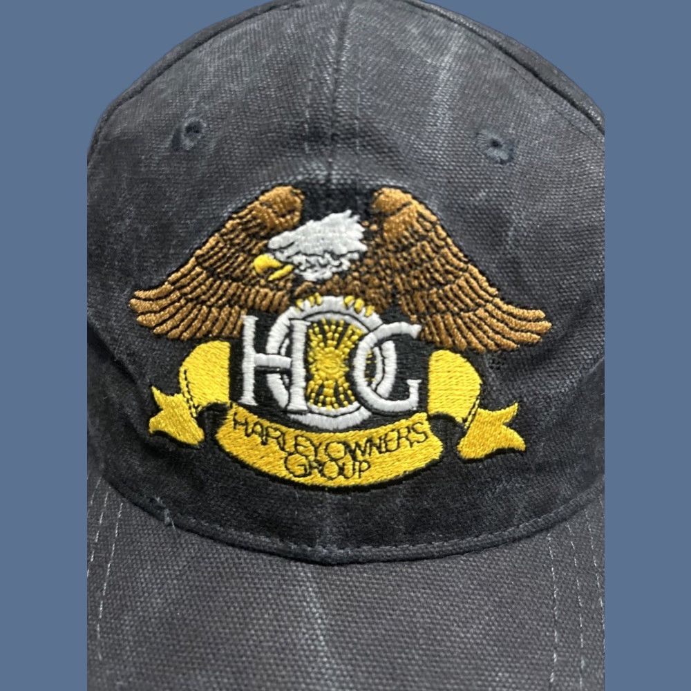 Logo 7 VINTAGE Harley Owner's Club Mens Hat Black Embroidered Logo Adjustable Baseball Cap 1999 Mens Size ONE SIZE - 1 Thumbnail