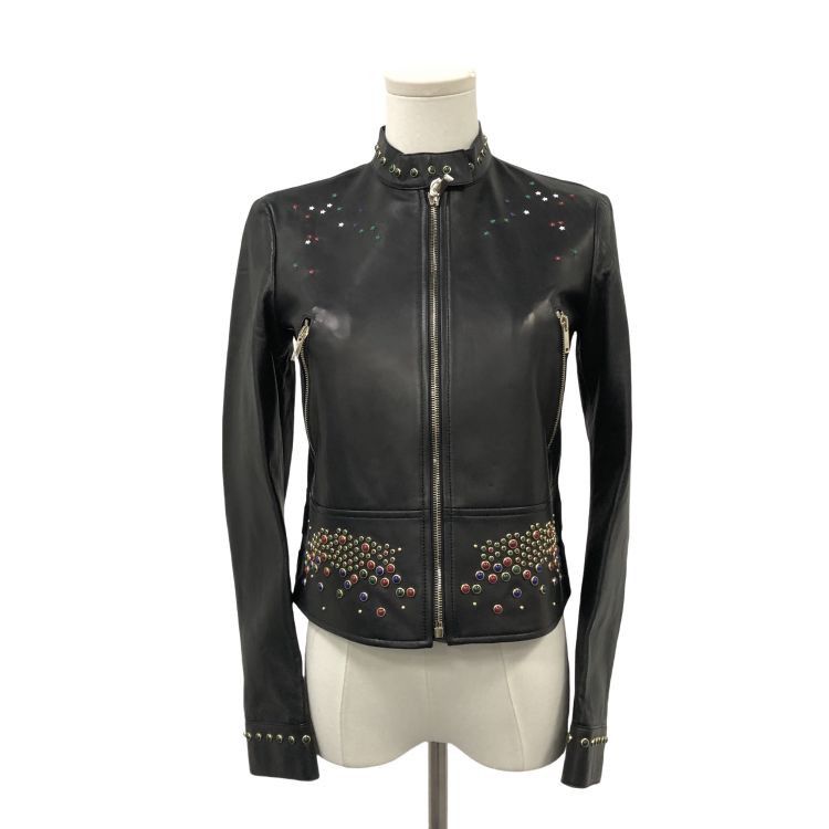 Valentino Valentino Gemstone Studded Leather Jacket Size 38 Size XS / US 0-2 / IT 36-38 - 1 Thumbnail
