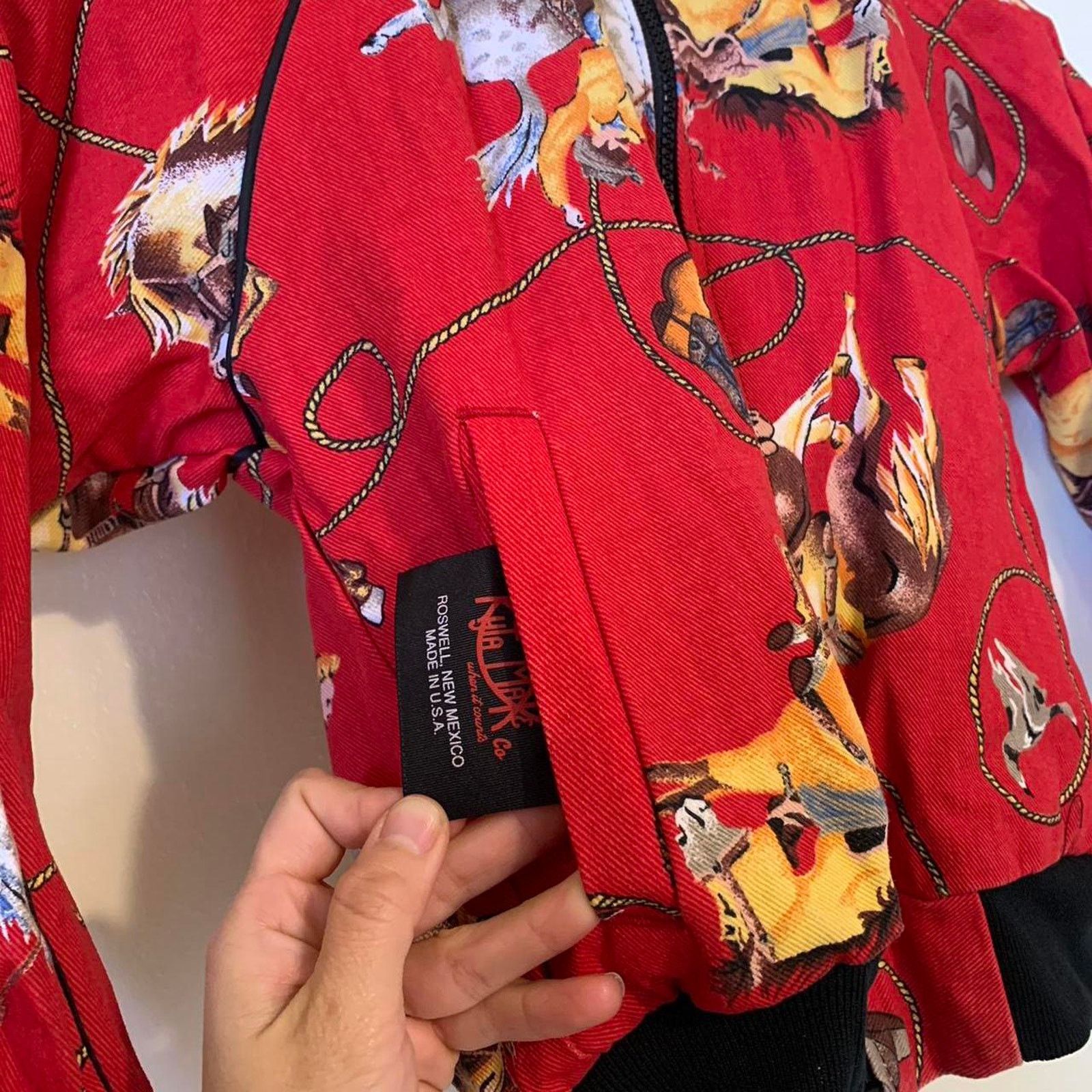 Vintage Vintage 90s Kyta Make Co. Western Reversible Bomber Jacket Size M / US 6-8 / IT 42-44 - 3 Thumbnail