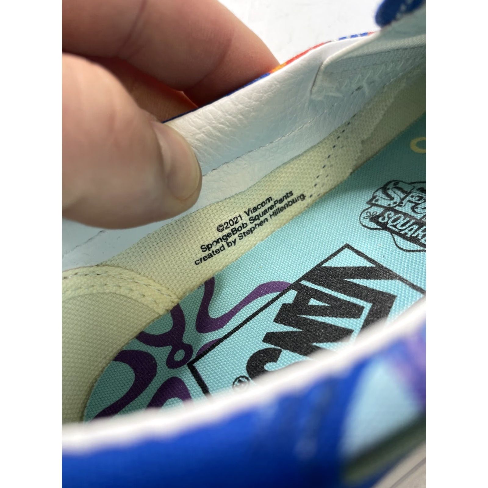 Vans Vans x Spongebob Casual Slip-On Shoes Multicolored Size 7.5M Women Size 30" / US 8 / IT 44 - 4 Thumbnail