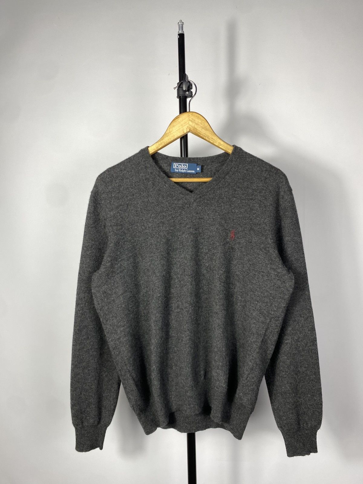 Vintage 90s Polo Ralph Lauren Wool V Neck Jumper Men’s