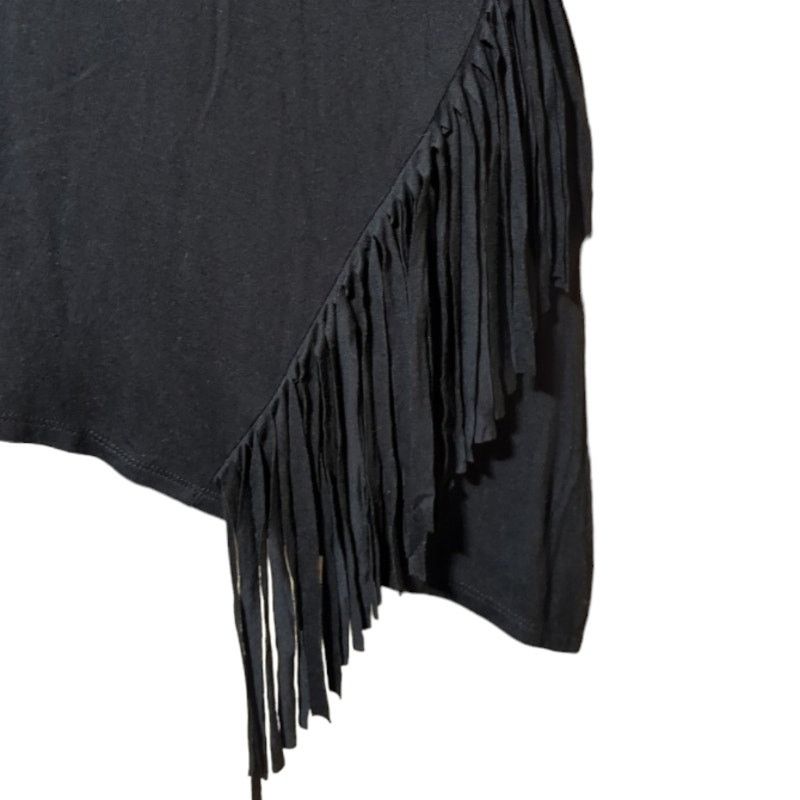Other FRENCH BLUE Black Stretch Fringe Top 3/4 Sleeve Plus Size 2X Size XXL / US 16-18 / IT 52-54 - 2 Thumbnail