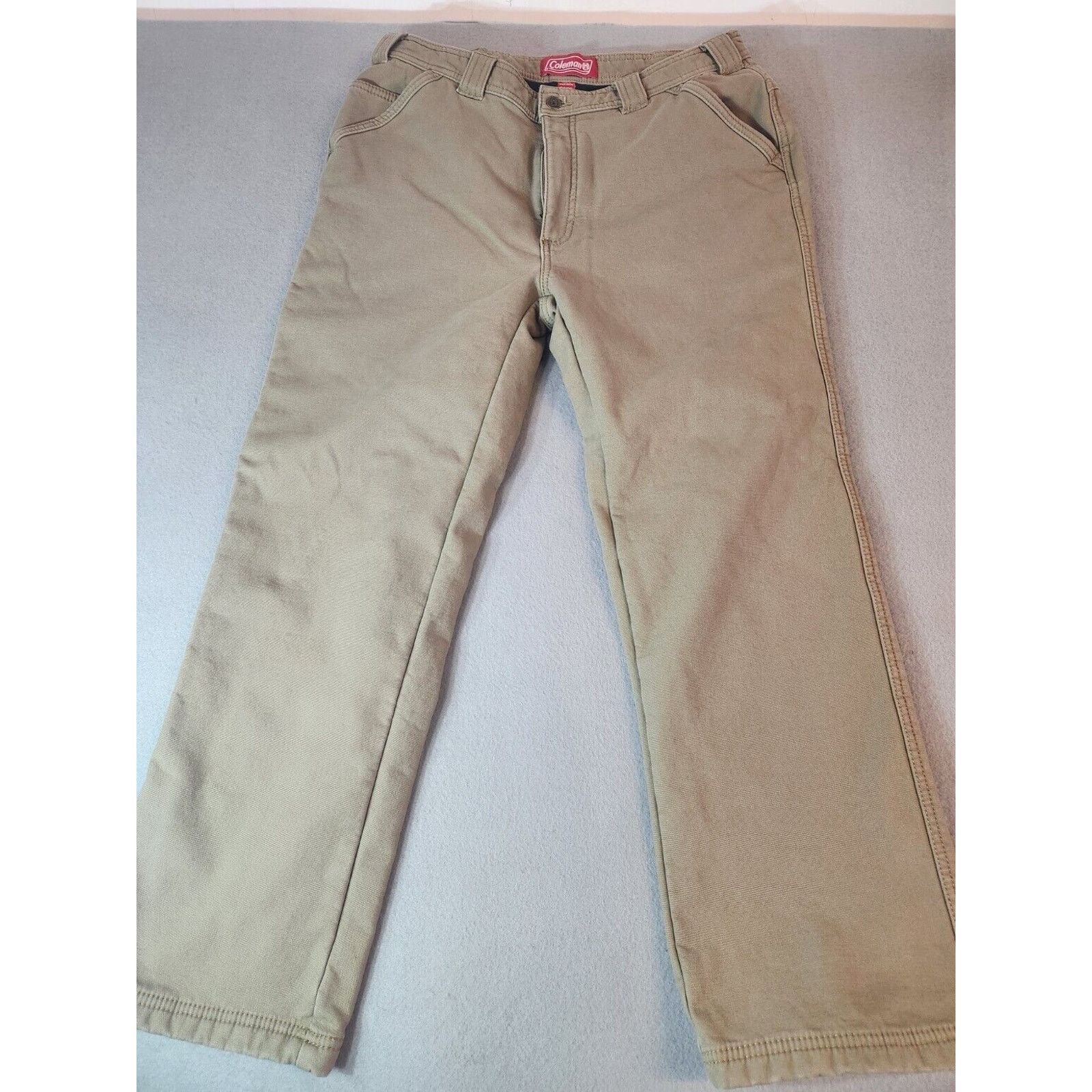 Coleman Coleman Pants Mens 34x30 Khaki Tan Fleece Lined Warm Stretch Size US 34 / EU 50 - 7 Thumbnail