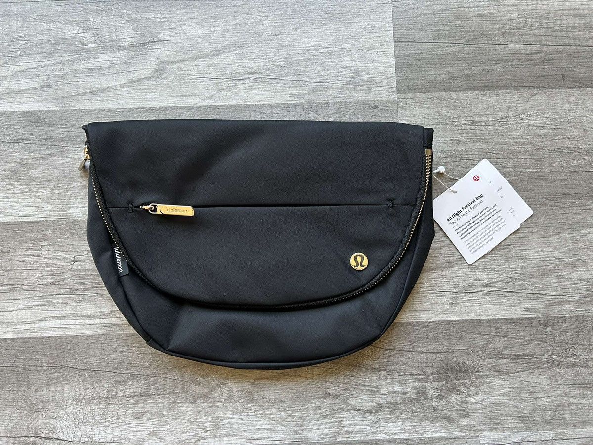 Lululemon Lululemon All Night Festival Bag Black and Gold Hardware 5L Size ONE SIZE - 1 Thumbnail