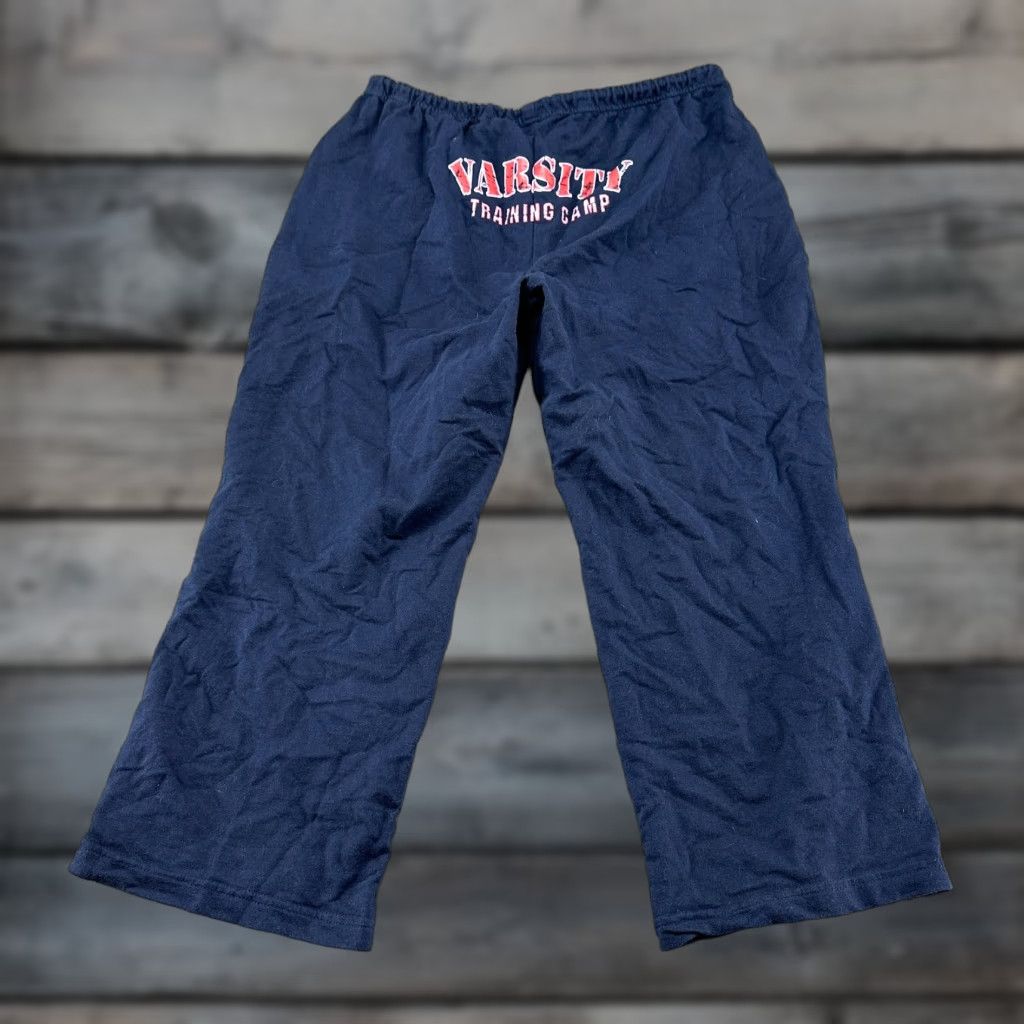 Vintage VINTAGE Baileys Point Pants Womens XL Blue Crop Sweat Cotton Drawstring USA 90s Size 40" / US 18 - 1 Thumbnail