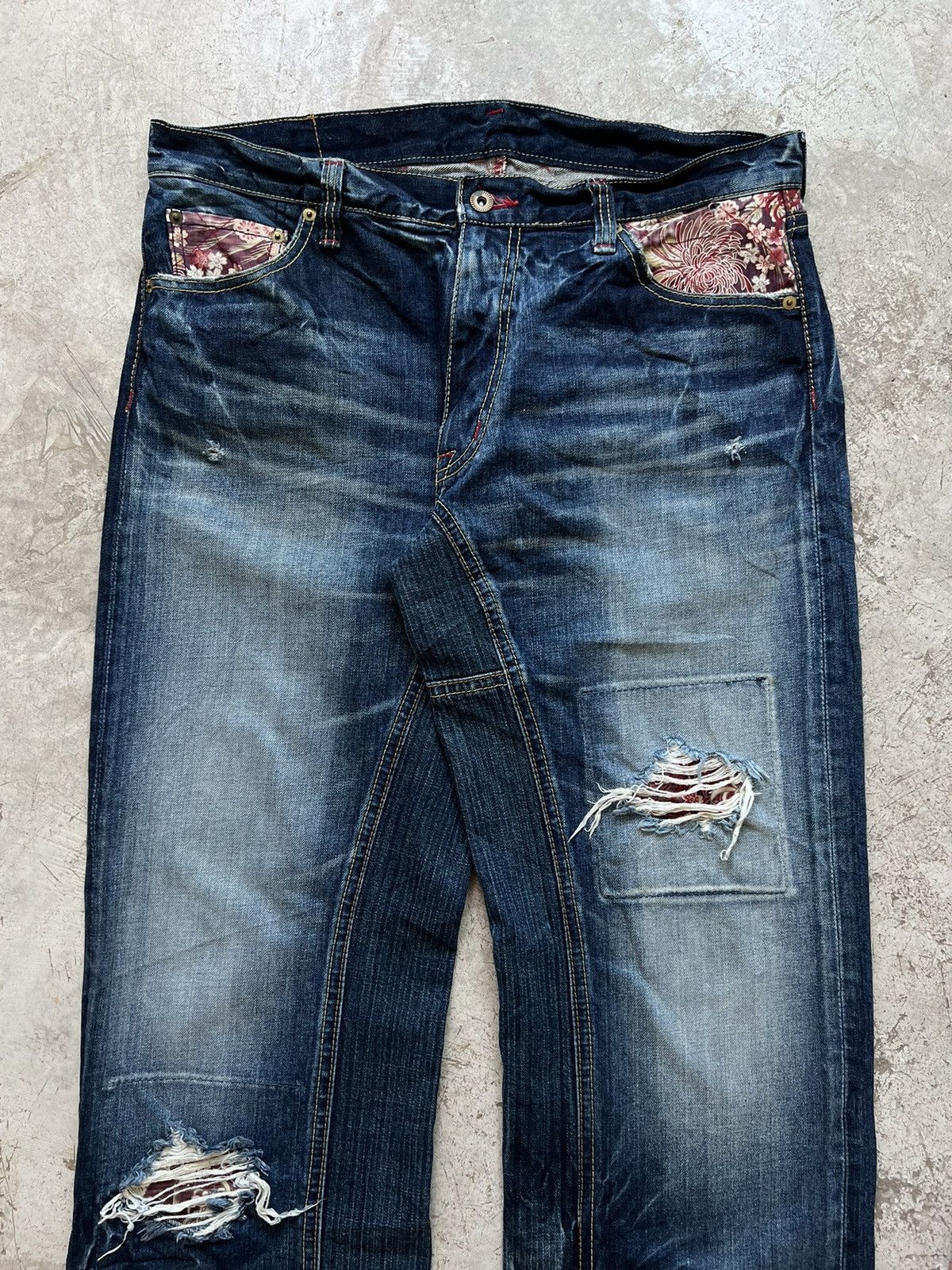 Vintage SOLD* Eternal Japan Boro Denim Cargo Pants Size US 36 / EU 52 - 3 Thumbnail