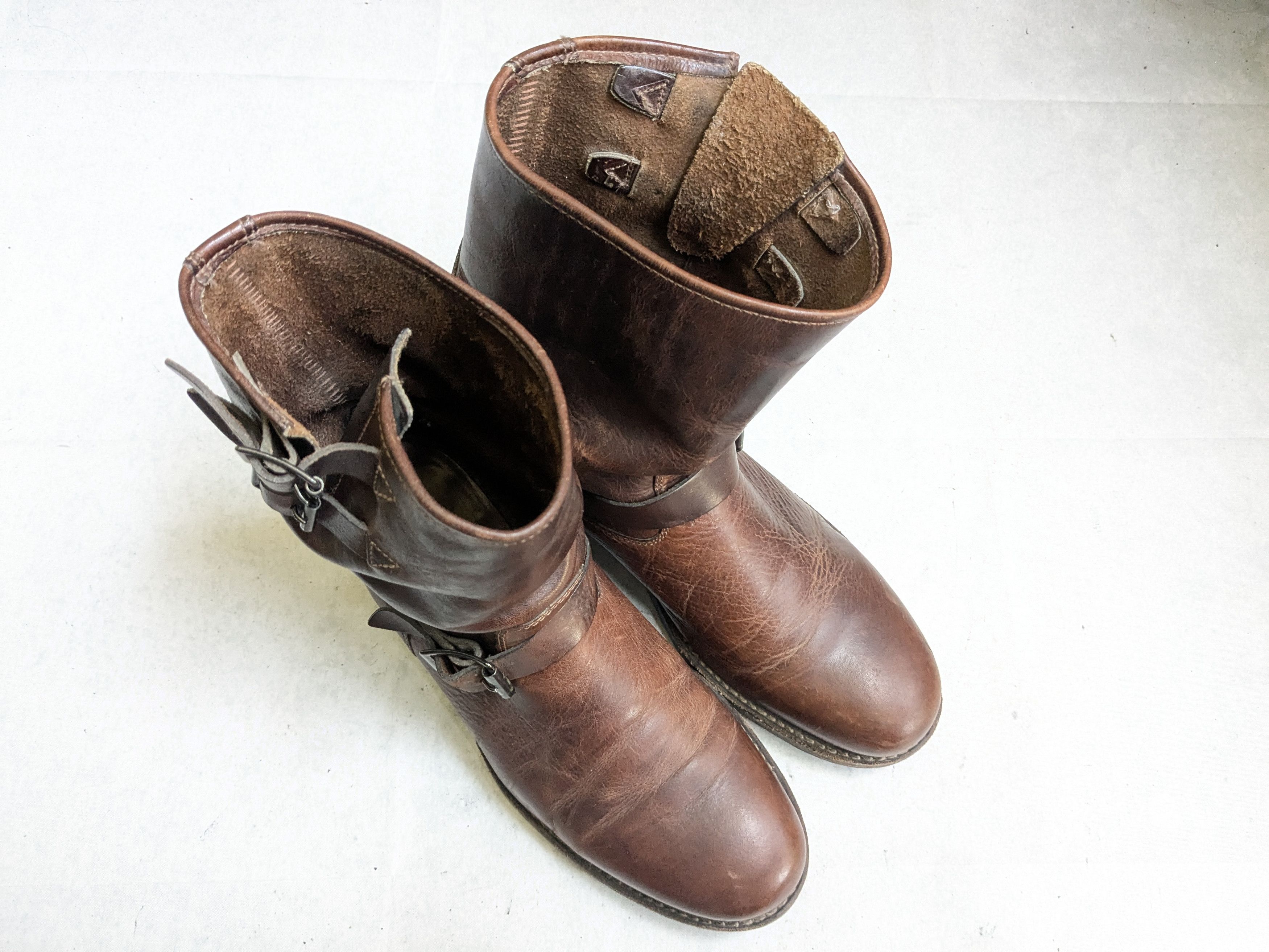 Frye Frye Engineer Boots Brown 10 M Leather Buckle Size US 10 / EU 43 - 4 Thumbnail