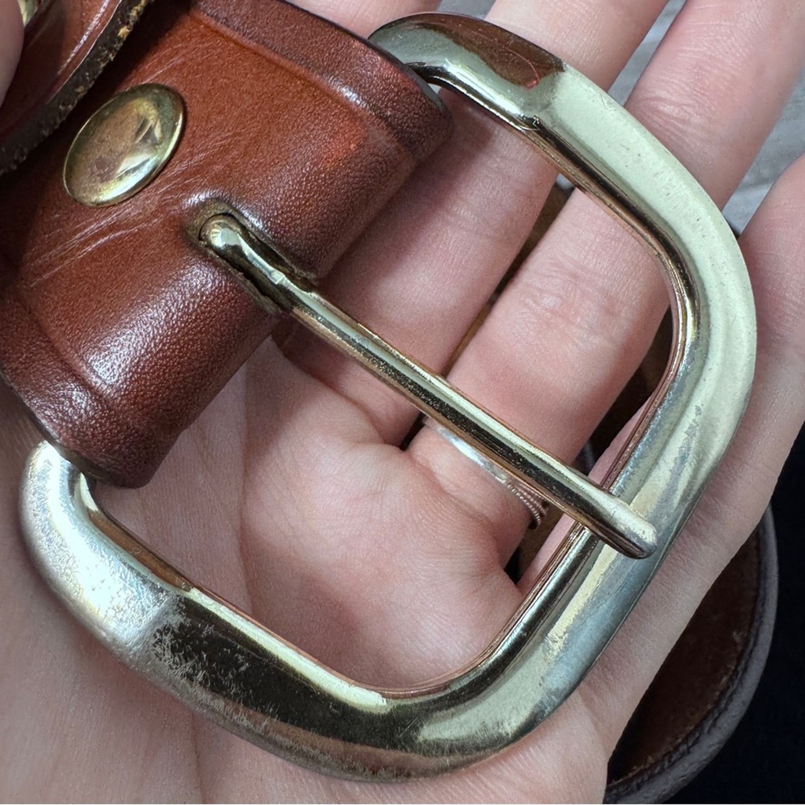 Vintage Vintage Cabela’s Brown Leather Belt Buckle Size ONE SIZE - 3 Thumbnail
