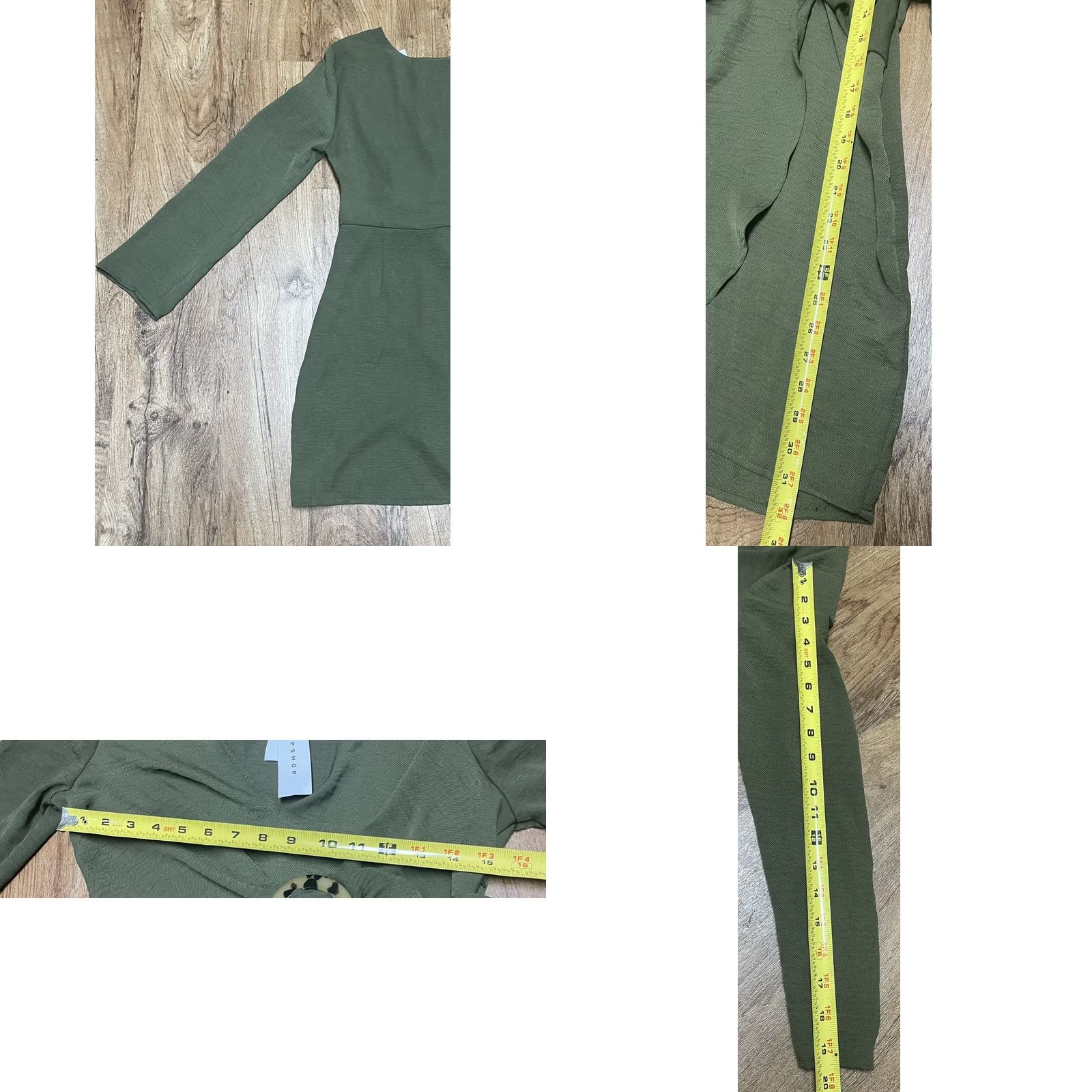Topshop Topshop Green Long Sleeve V-Neck Dress Shirt Blouse Size 4 Polyester NWT Womens Regular Size S / US 4 / IT 40 - 8 Thumbnail