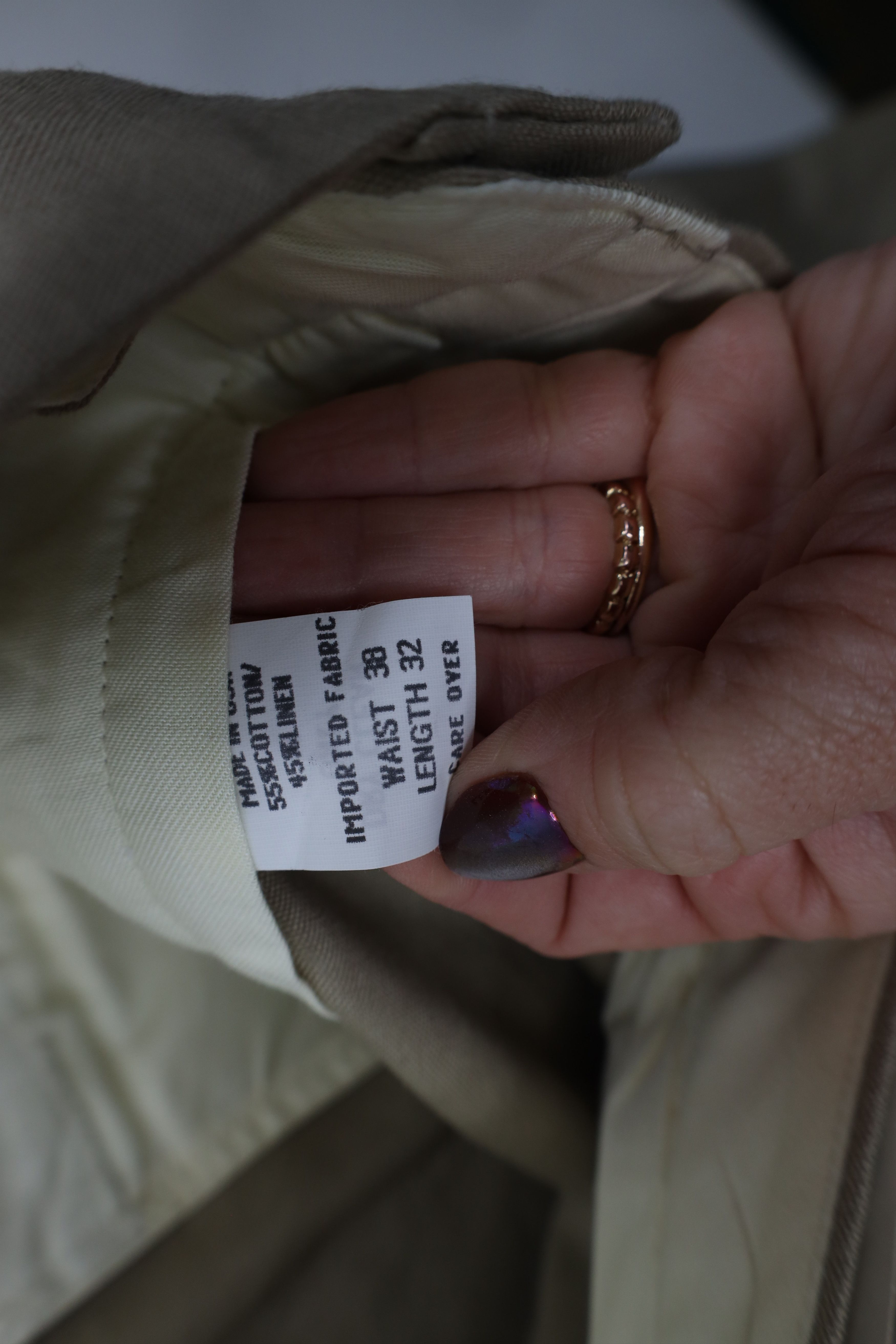 Polo Ralph Lauren Deadstock Vintage 90s Ralph Lauren Wide Leg Chino Pants USA Size US 38 / EU 54 - 9 Thumbnail