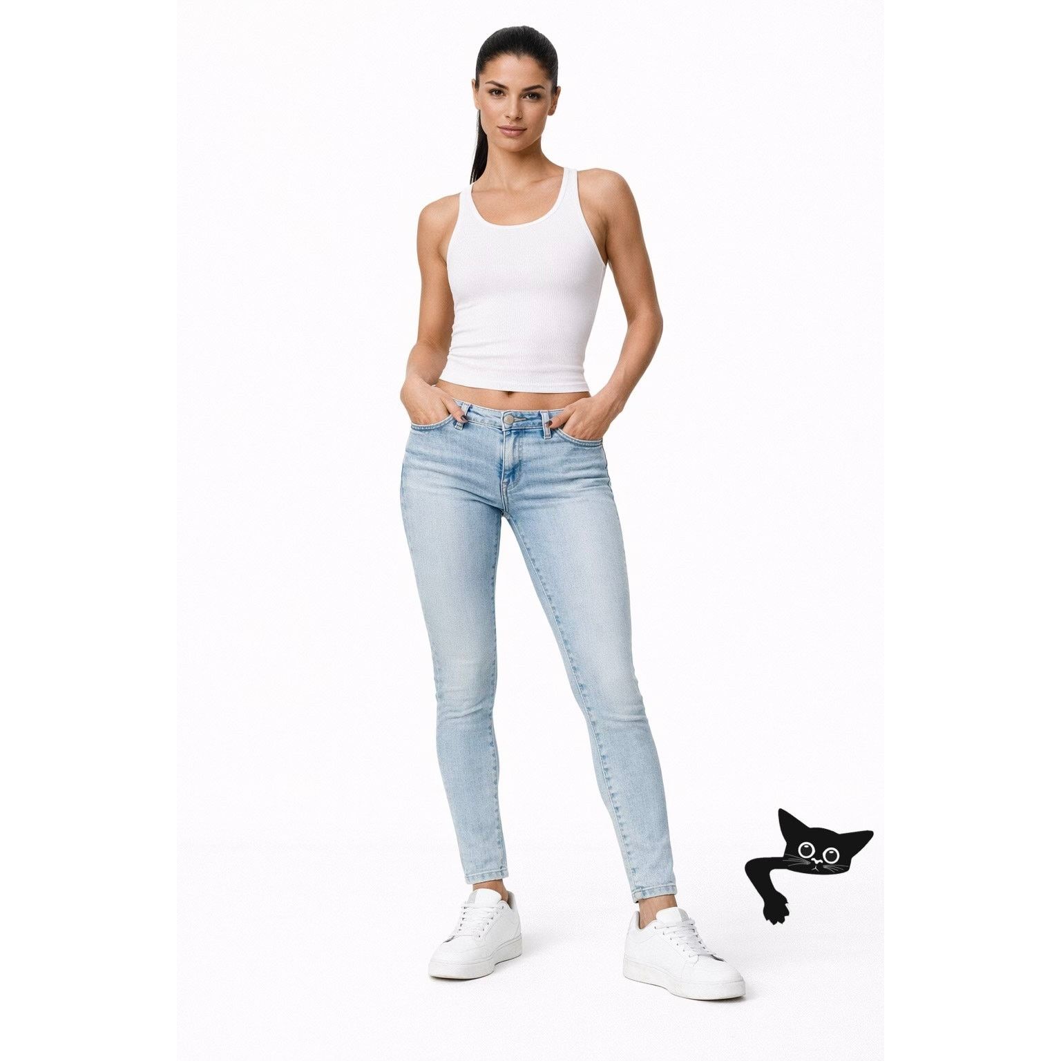 AG Adriano Goldschmied AG Faye Jeans Light Wash Women US 32 Cigarette Size 32" / US 10 / IT 46 - 4 Thumbnail
