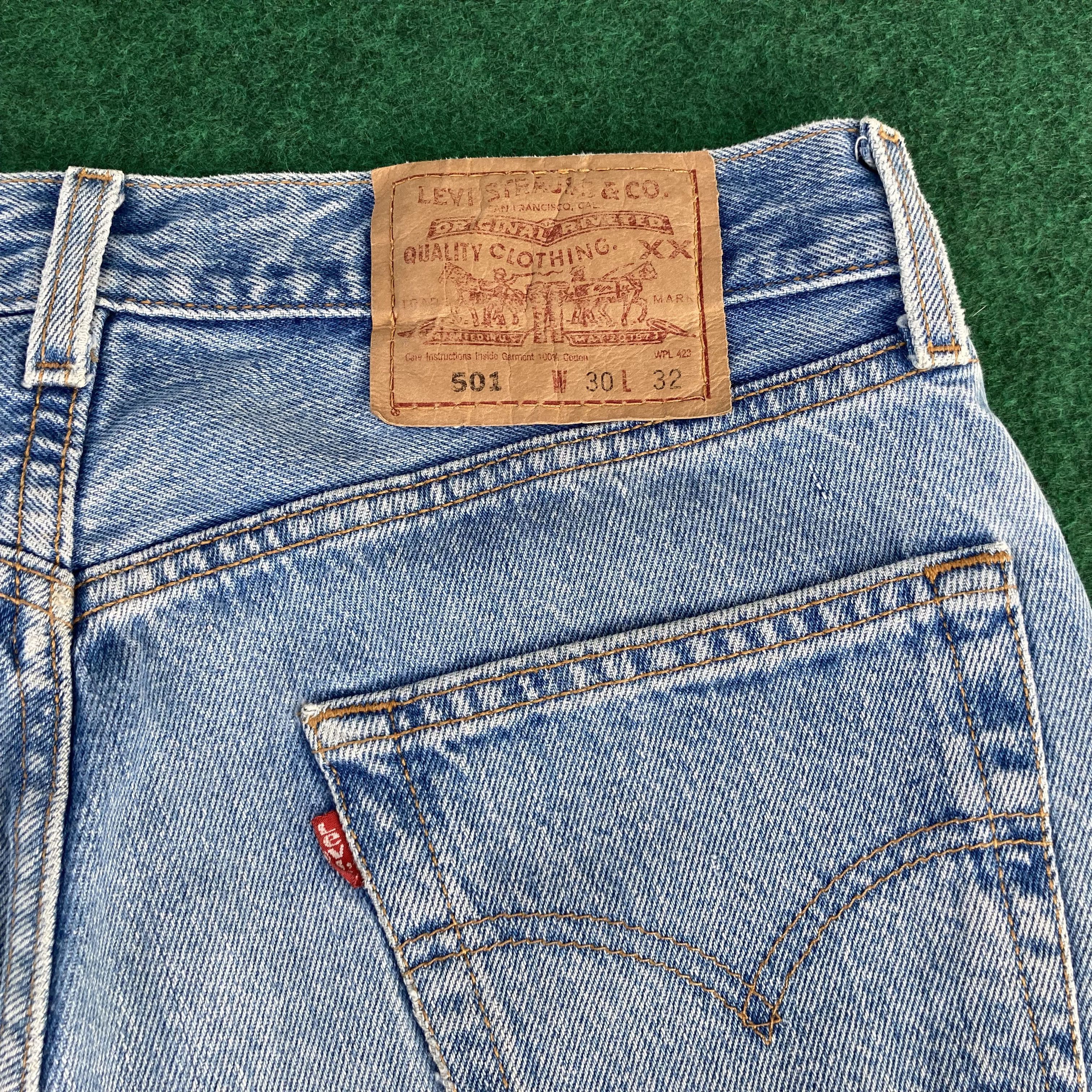 Levi's × Vintage Vtg Levis 501 Short Jorts Ripped Punk Grunge Jeans Size US 29 - 7 Thumbnail