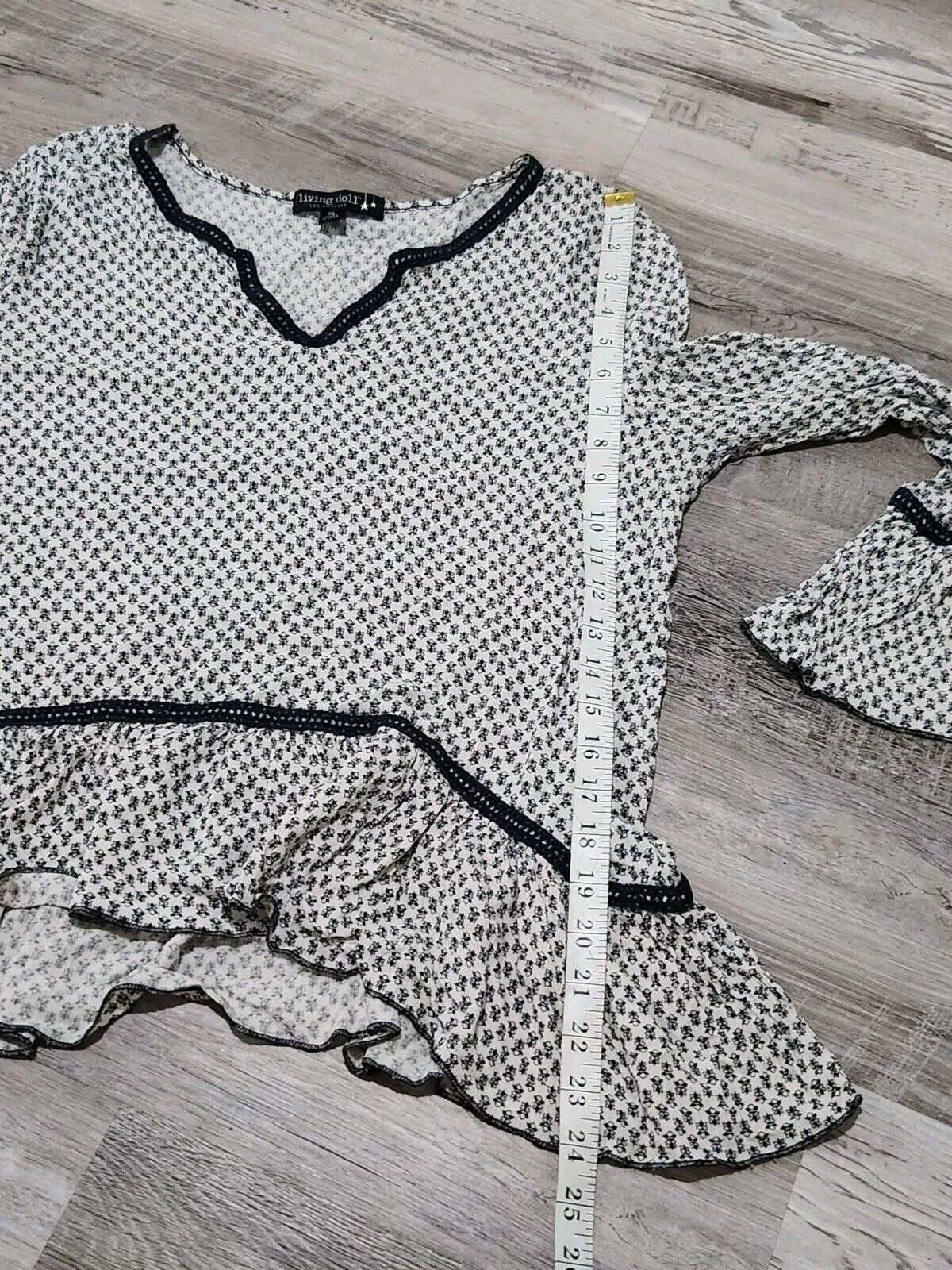 Designer Living Doll Top Extra Large Shirt Blouse Boho Long Bell Size XL / US 12-14 / IT 48-50 - 6 Thumbnail