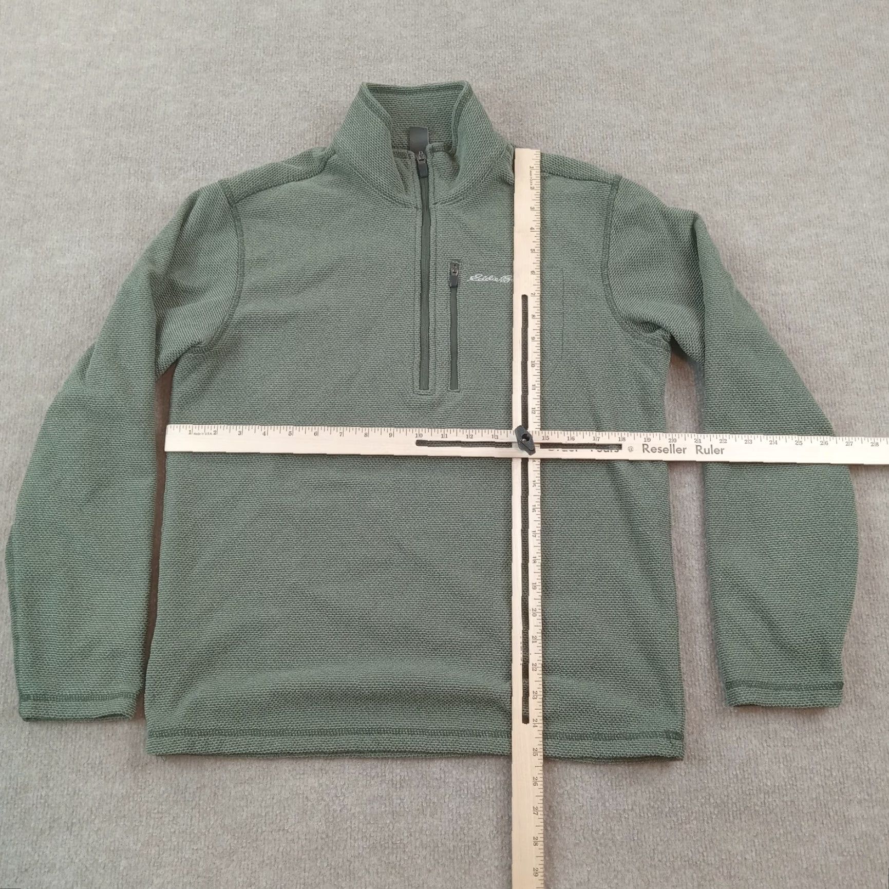 Eddie Bauer Eddie Bauer Green Mens Medium 1/4 Zip Mock Neck Pullover Sweater Long Sleeve Polyester Size US M / EU 48-50 / 2 - 2 Thumbnail
