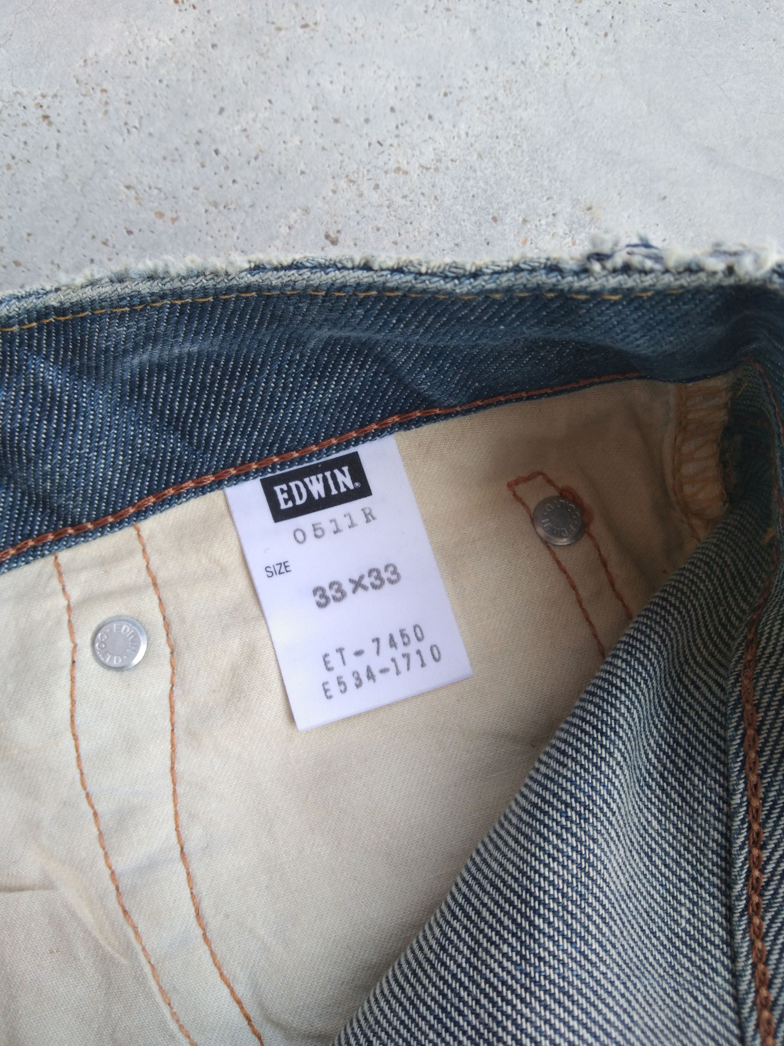 Japanese Brand Vintage Edwin Boot Cut Flared Distressed Jeans 34x30 Size US 34 / EU 50 - 9 Thumbnail
