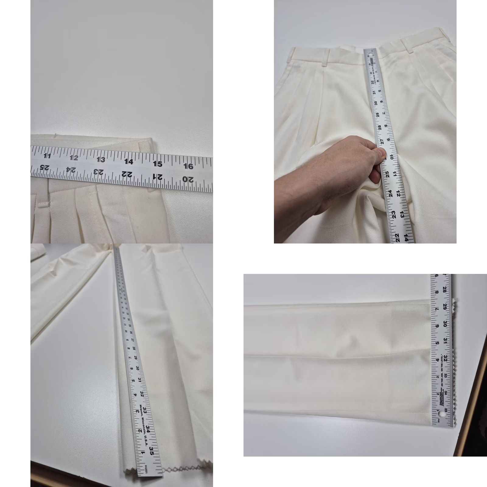 Doublet Linea Classica Suit Mens 38R White Poly Wool Double Breasted 2 Piece 30x36 NWT Size 38R - 10 Thumbnail