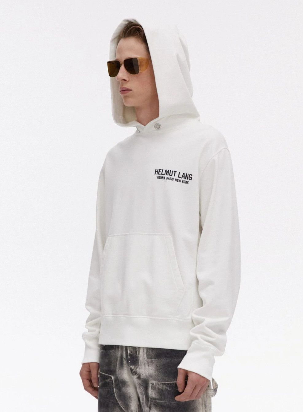 Helmut Lang Helmut Lang Eagle Hoodie Men's XL White Size US XL / EU 56 / 4 - 7 Thumbnail
