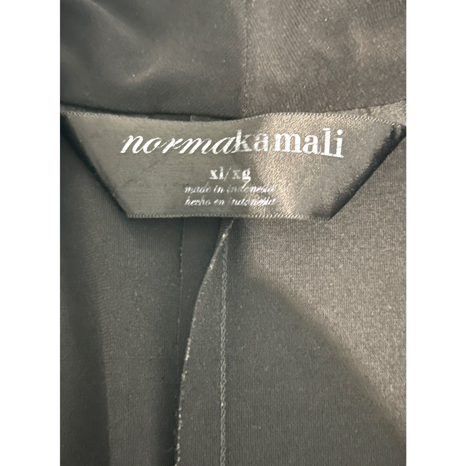 Norma Kamali Norma Kamali Dress Womens Black Wrap V-Neck Long Sleeve XL Collared Chiffon Polyester Blend Zip Formal Party/Wedding Size XL / US 12-14 / IT 48-50 - 5 Thumbnail