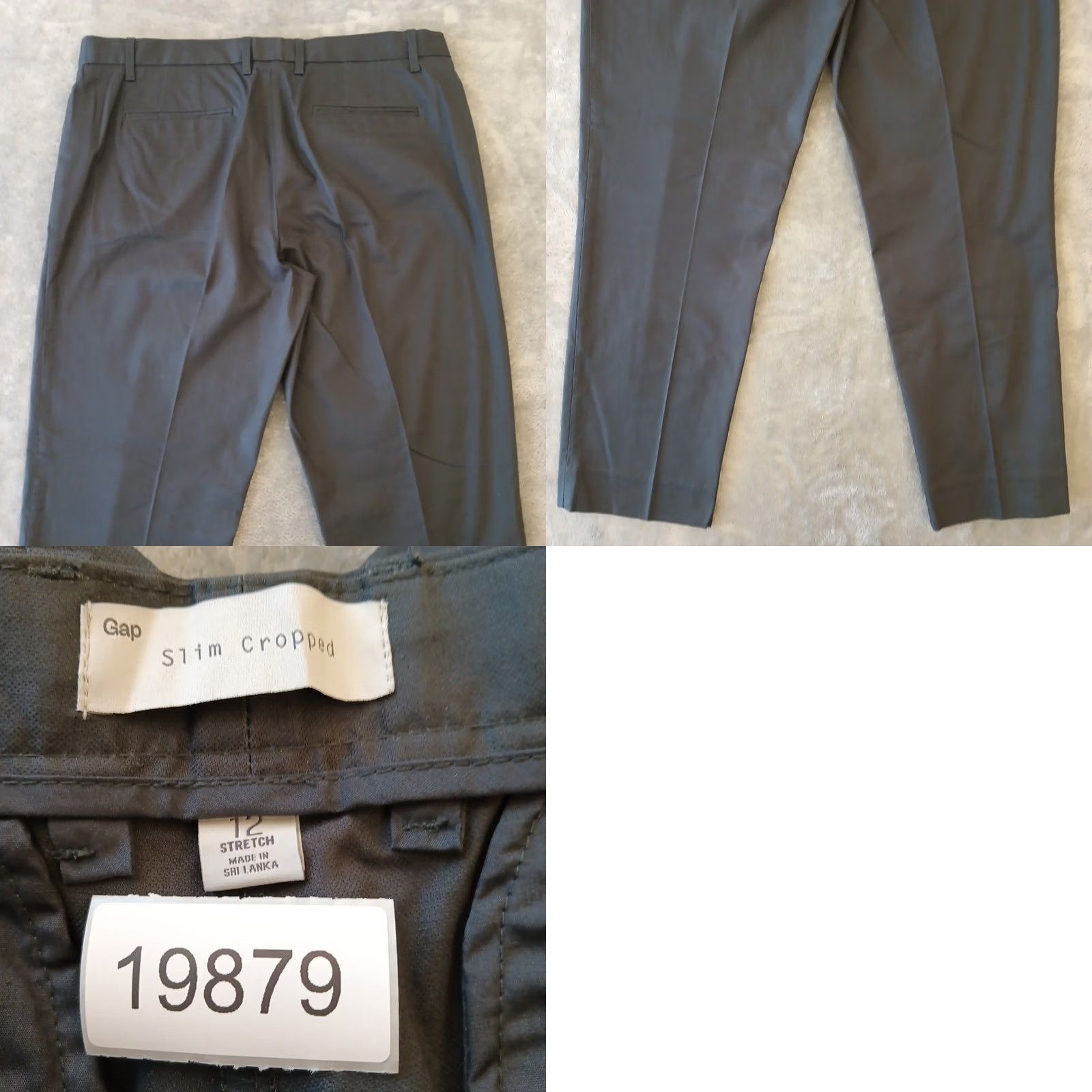 Gap VINTAGE? No. Gap Cropped Pants Womens Size 12 Gray Slim Stretch Pockets 34x26.5 Mid Rise Size 34" / US 12 / IT 48 - 8 Thumbnail