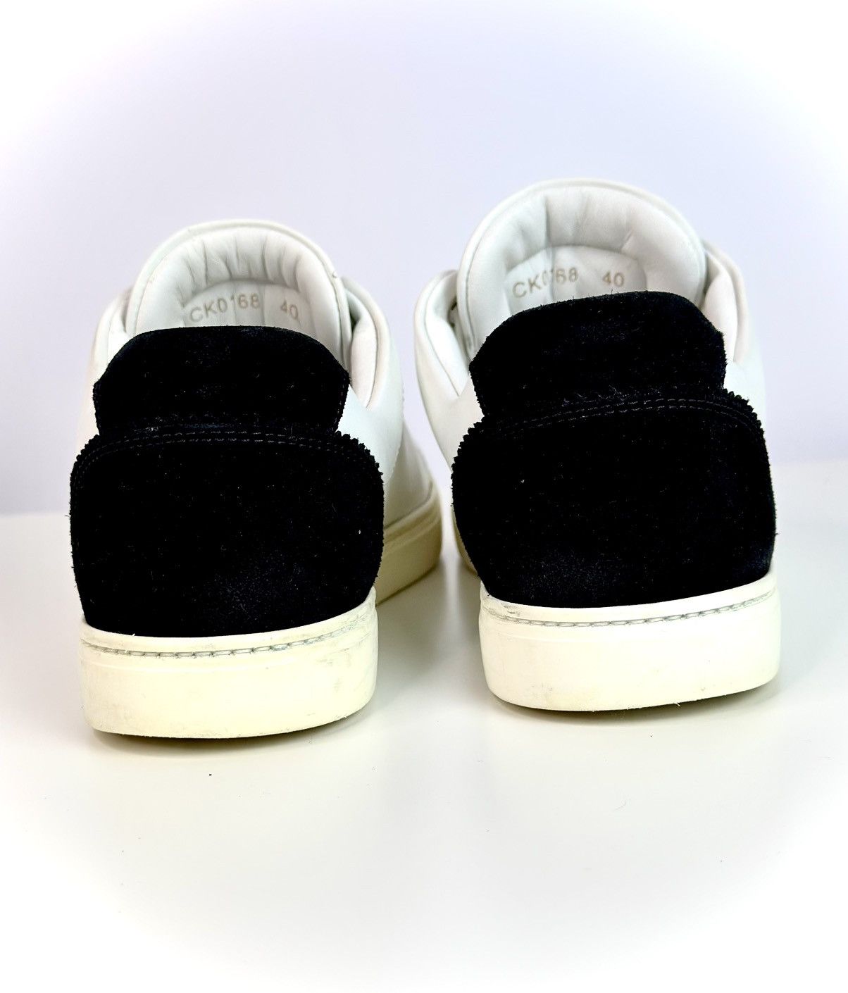 Dolce & Gabbana Dolce & Gabbana White Black Leather Lace Up Sneakers 40s Size US 9 / IT 39 - 9 Thumbnail