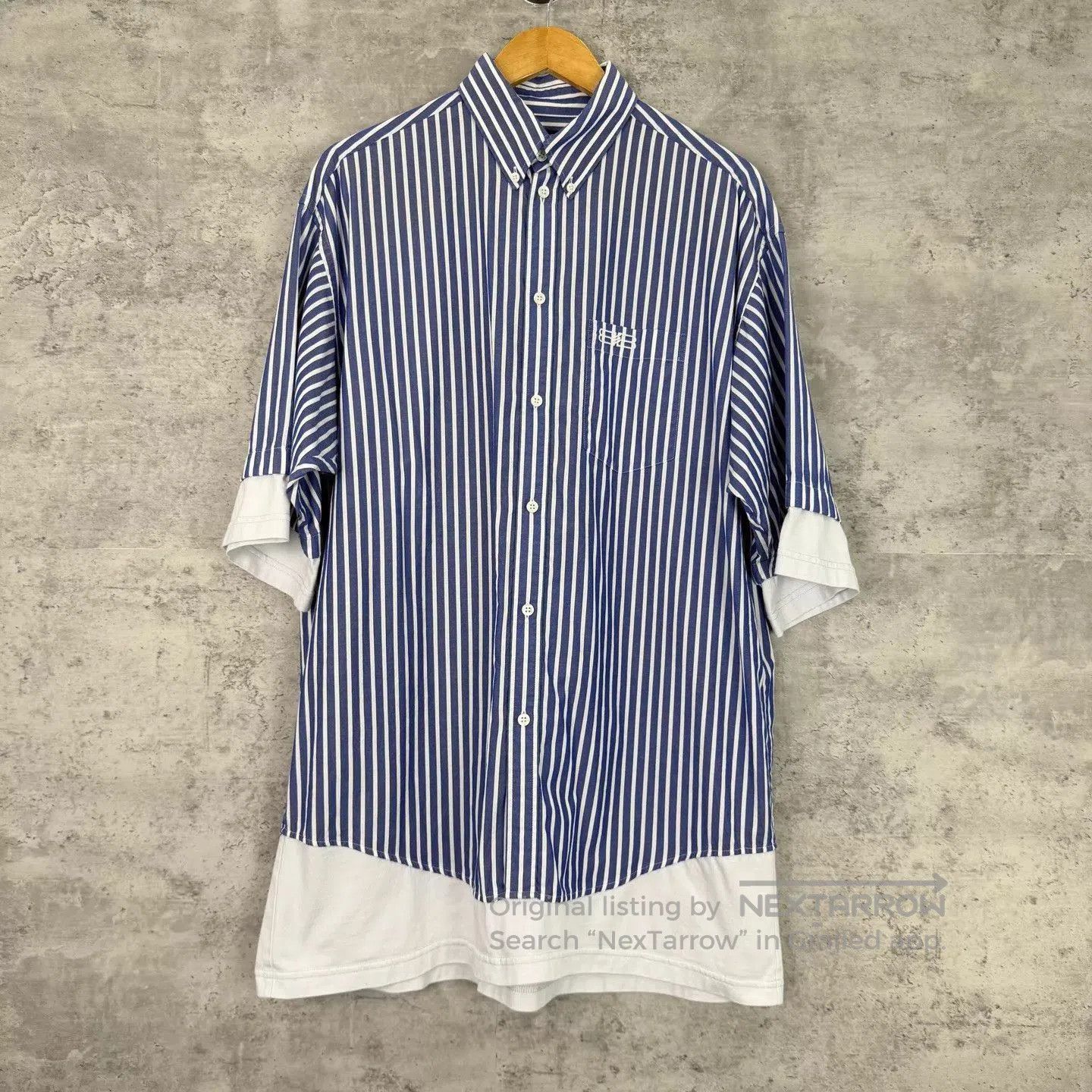 Balenciaga Blue Striped Short Sleeve Button-Up Shirt XS. Size US XS / EU 42 / 0 - 1 Thumbnail