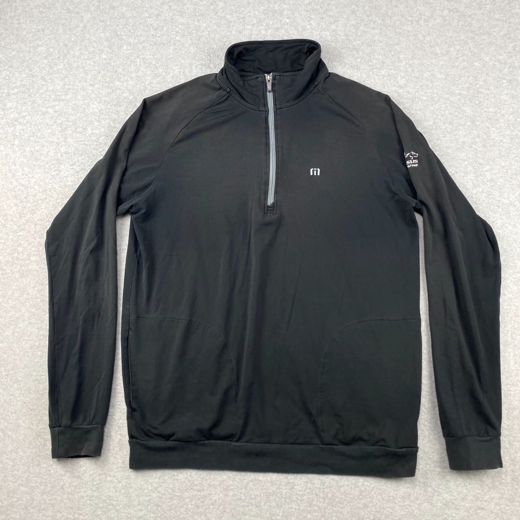 TravisMathew Travis Mathew 1/4 Zip Pullover Large L Mens Black Golf Performance Sweater Size US L / EU 52-54 / 3 - 2 Thumbnail