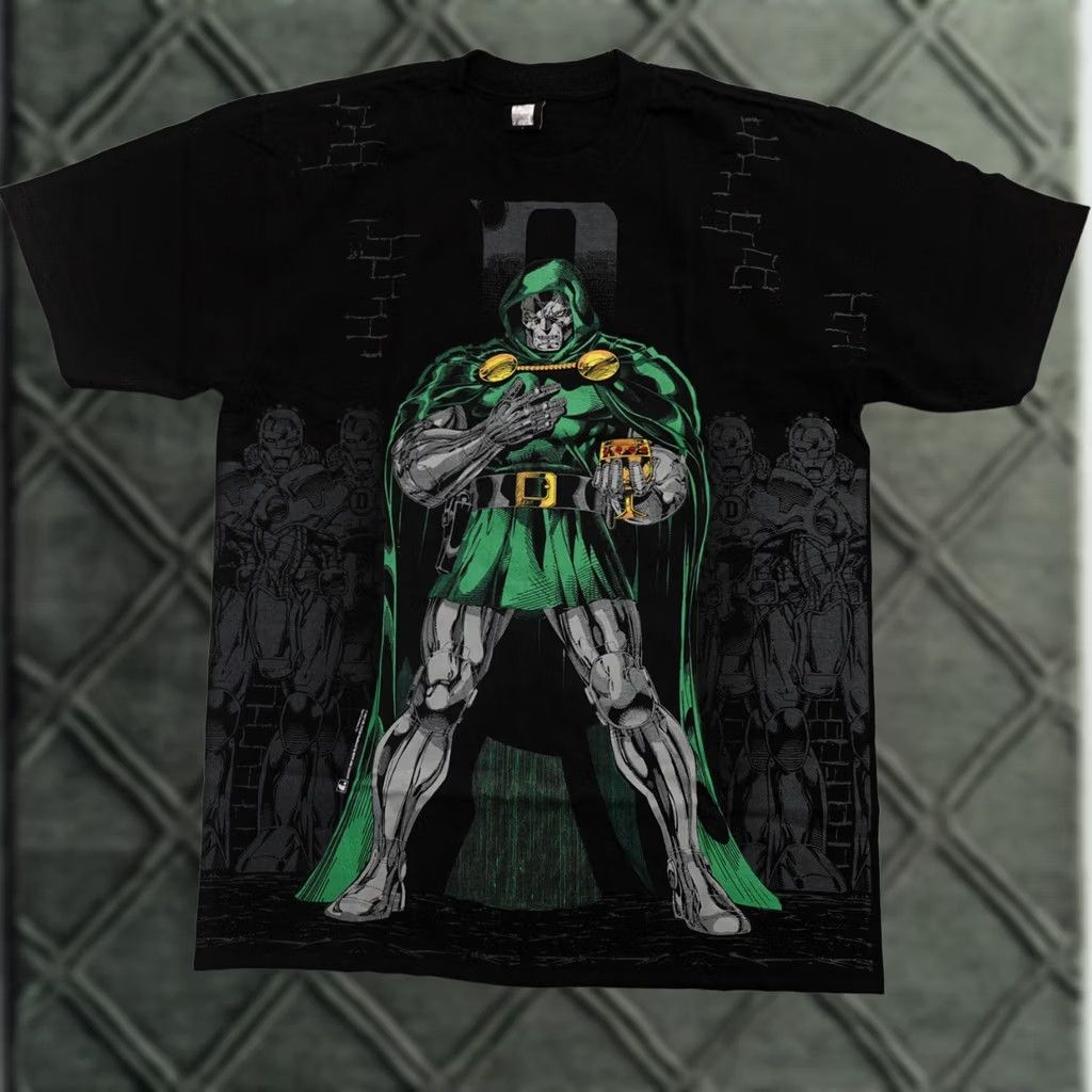 Vintage MASK AND DISGUISE T-Shirt Mens Large (23X30) Doom Jumbo Print Black Gray Short Sleeve Shirt Regular Fit Size US L / EU 52-54 / 3 - 1 Thumbnail