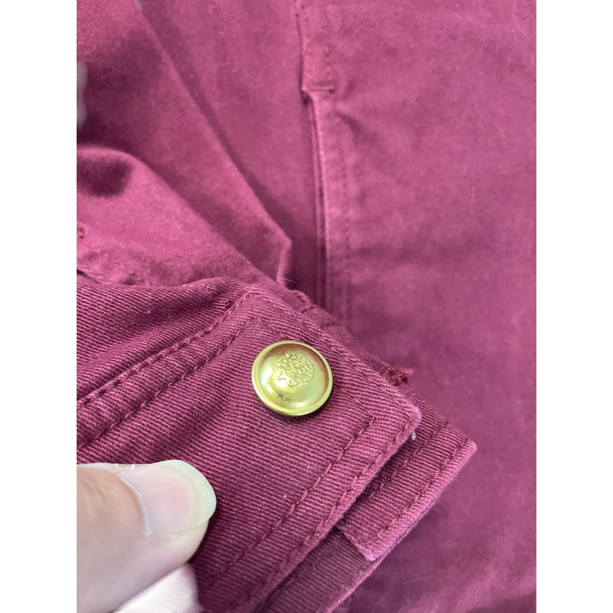 Denim & Co. Denim Co. Womens Red Embroidered Gold Buttons Denim Jacket S Size S / US 4 / IT 40 - 5 Thumbnail