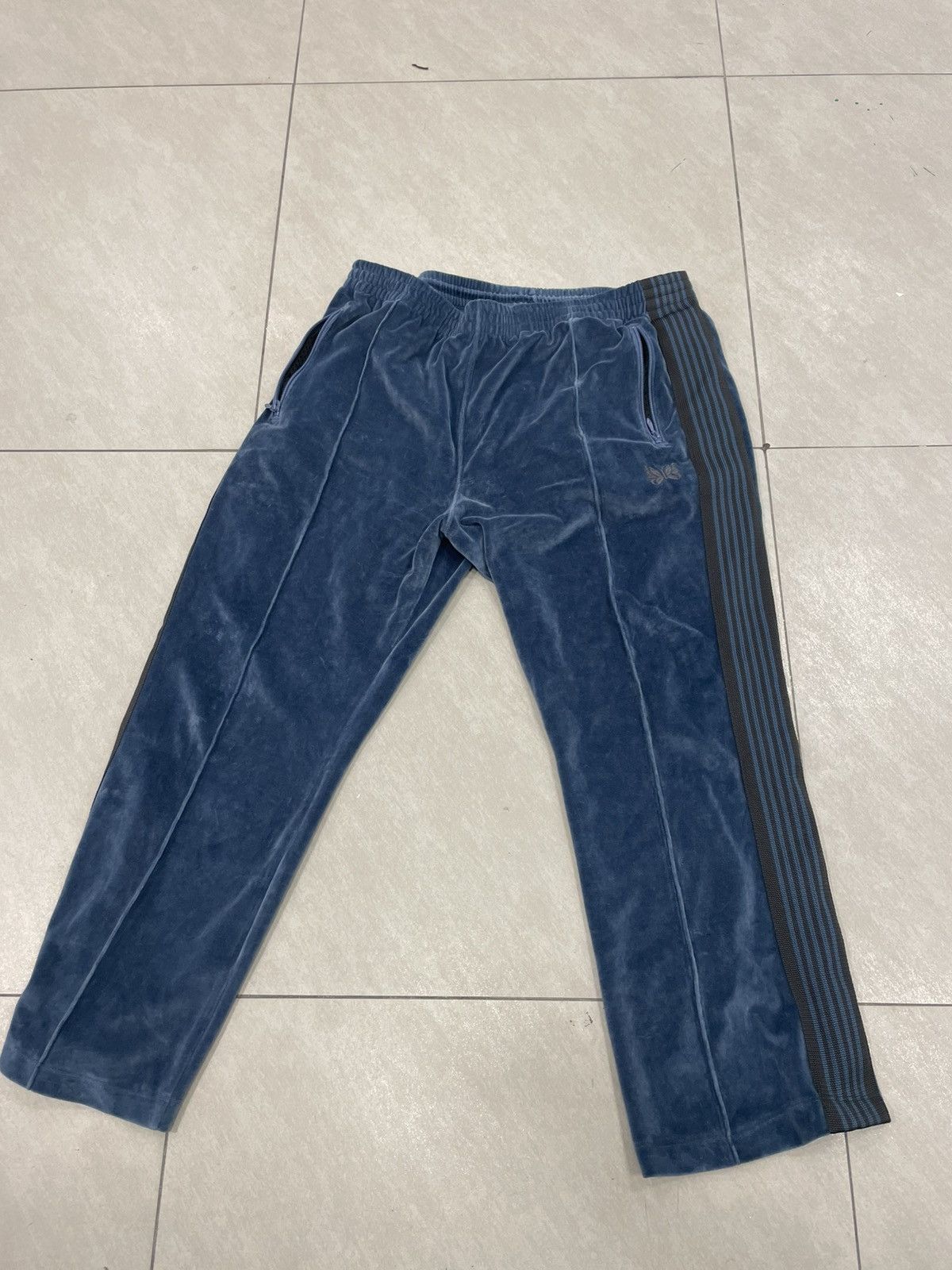 Nepenthes Needles Blue Velour Pants Size US 36 / EU 52 - 1 Thumbnail
