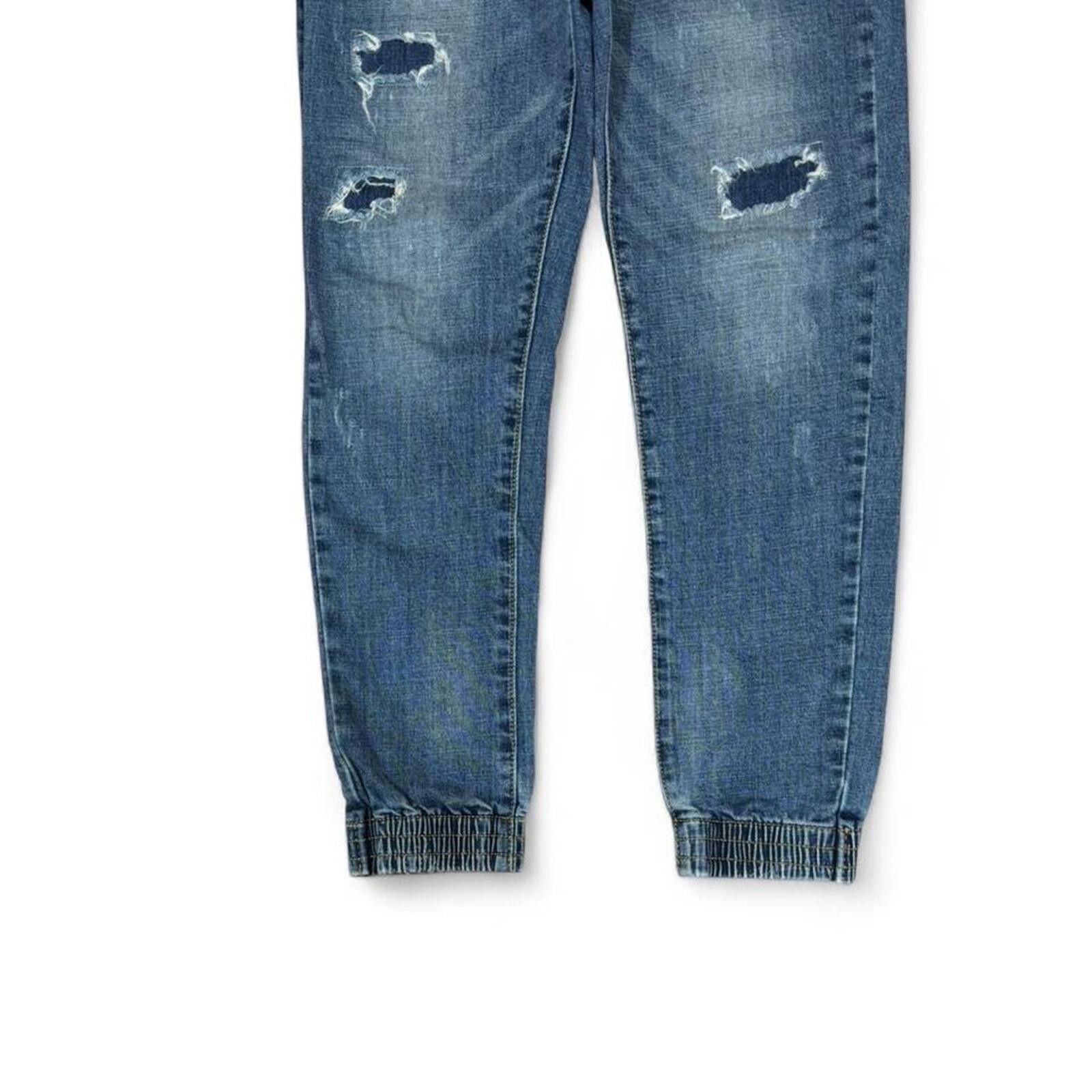 True Religion Philipp Plein blue jeans with patches with stretchable hem Size 30" / US 8 / IT 44 - 3 Thumbnail