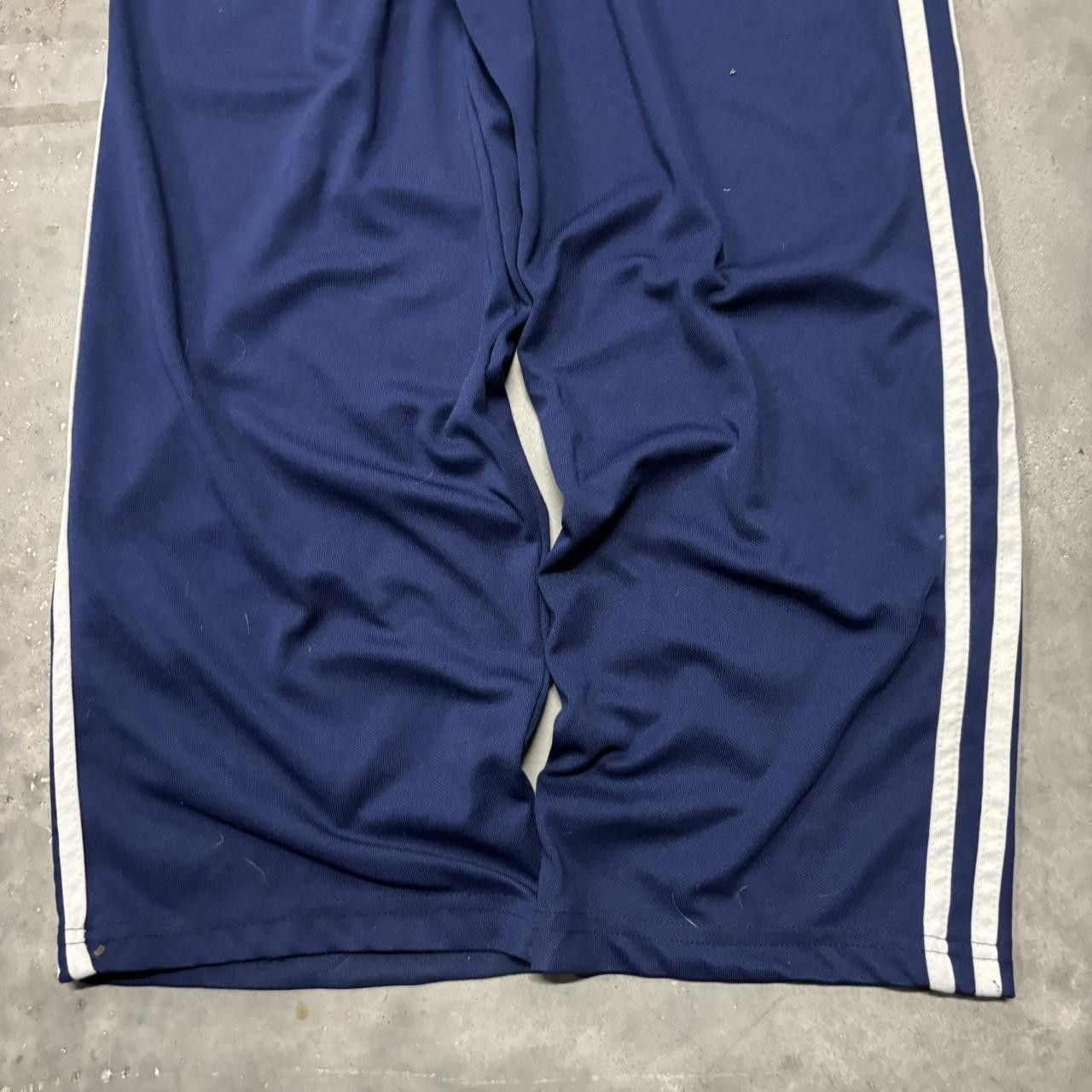 Japanese Brand × Vintage Crazy Vintage Y2K/2000s Baggy Blue Striped Streetwear Track Pants! Size US 34 / EU 50 - 4 Thumbnail