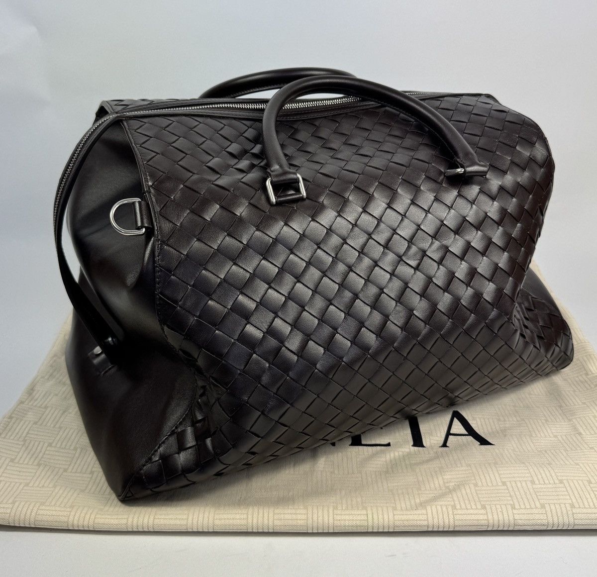 Bottega Veneta INTRECCIATO LEATHER DUFEL BAG Size ONE SIZE - 3 Thumbnail