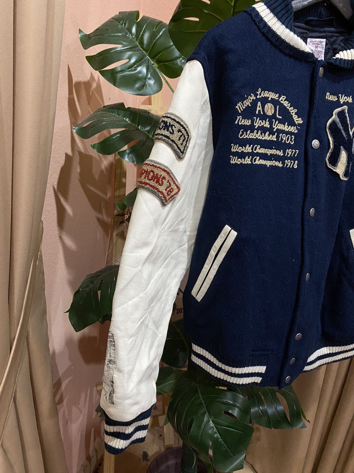 MLB Vintage New York Yankees Varsity Jacket Letterman Jacket Size US M / EU 48-50 / 2 - 6 Thumbnail