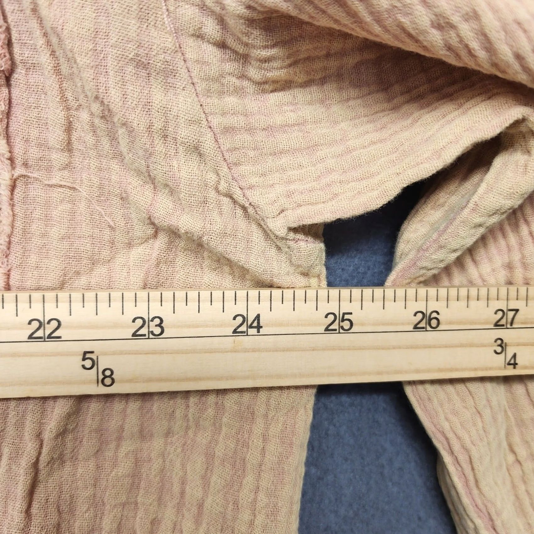 Vintage VINTAGE POL Top Womens Large Dried Peach Shirt Long Sleeve Button Up Pockets Lace Blouse Size L / US 10 / IT 46 - 3 Thumbnail