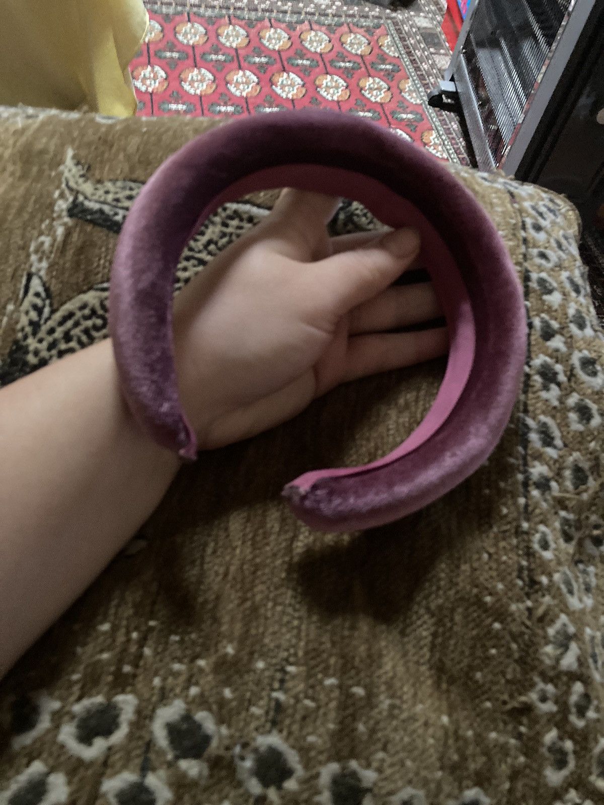 Other Pink chunky velvety headband Size ONE SIZE - 3 Thumbnail