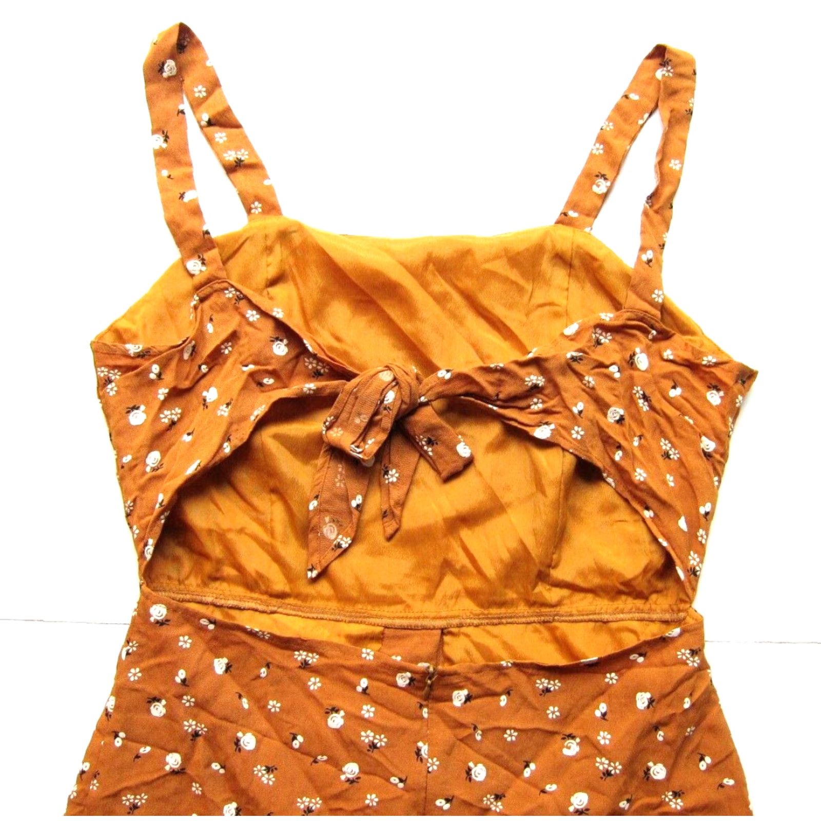 Vintage Baloot Floral Midi Sundress Tank Dress Sun Dress Large Orange White Black Pockets Rayon Dress L Women Size L / US 10 / IT 46 - 5 Thumbnail