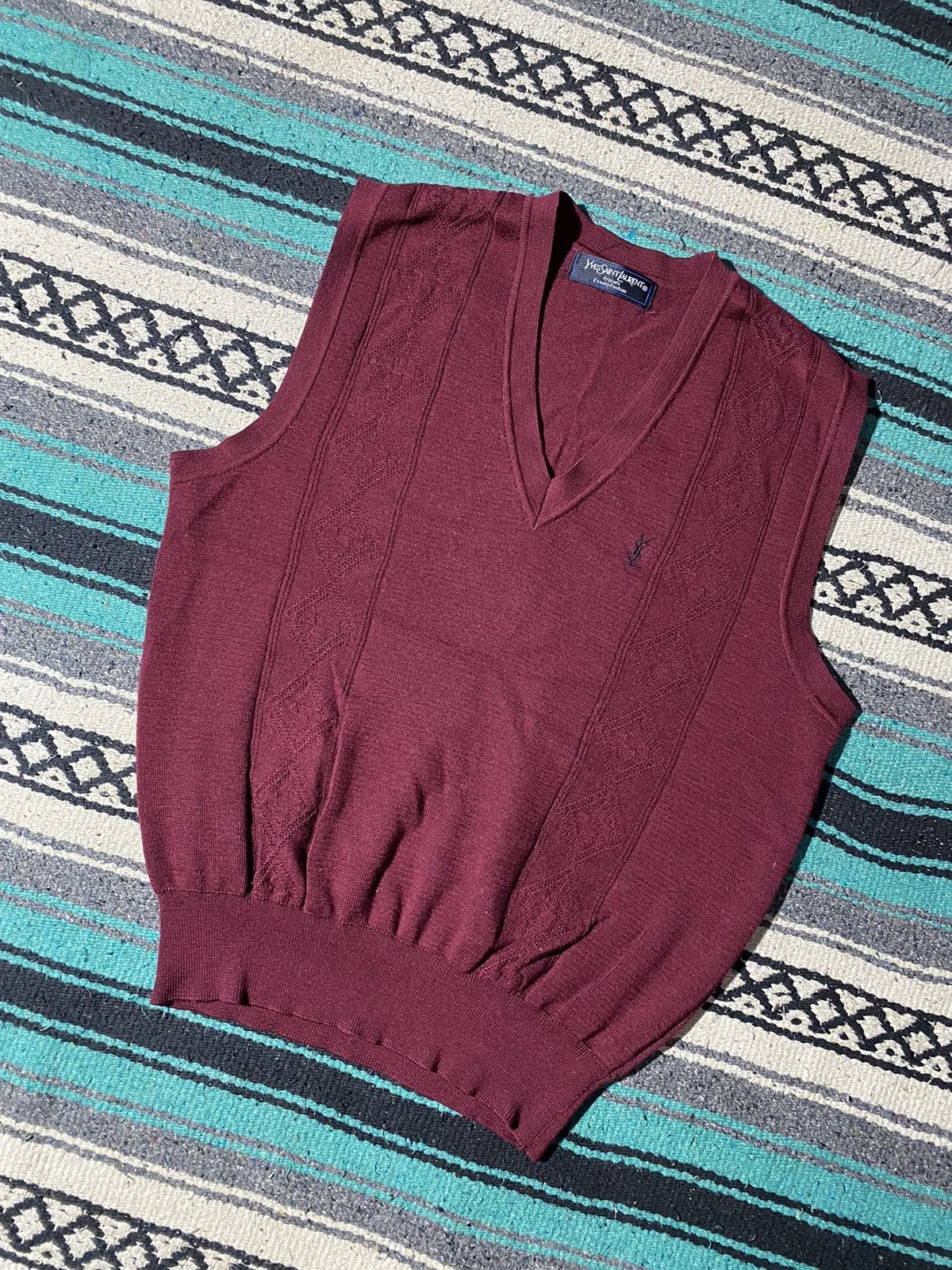Vintage × Yves Saint Laurent Vintage Yves Saint Laurent Tricots Vest Size US M / EU 48-50 / 2 - 2 Thumbnail