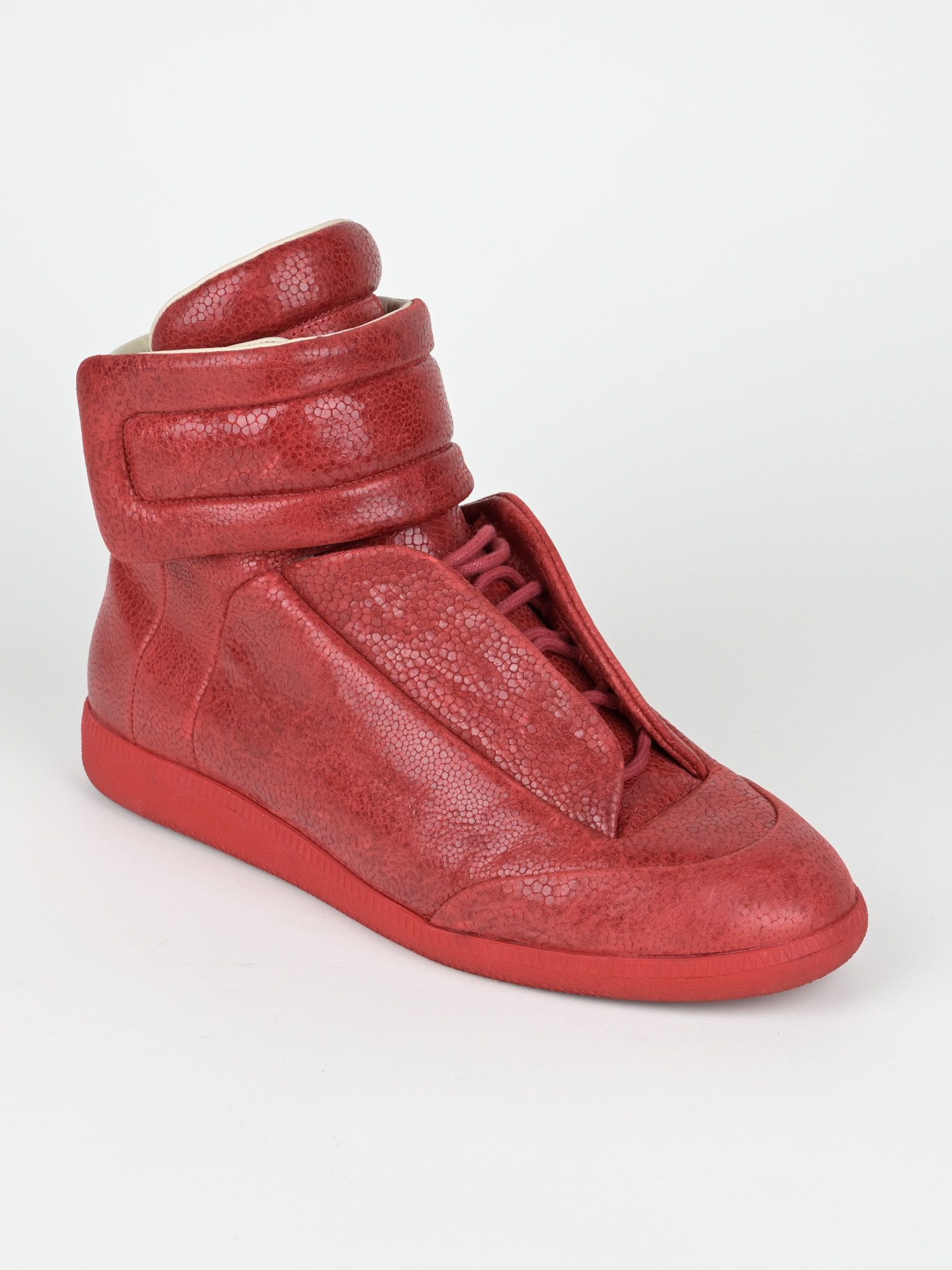 Maison Margiela Pebbled Leather Future High Top Sneakers Size US 11 / EU 44 - 12 Thumbnail